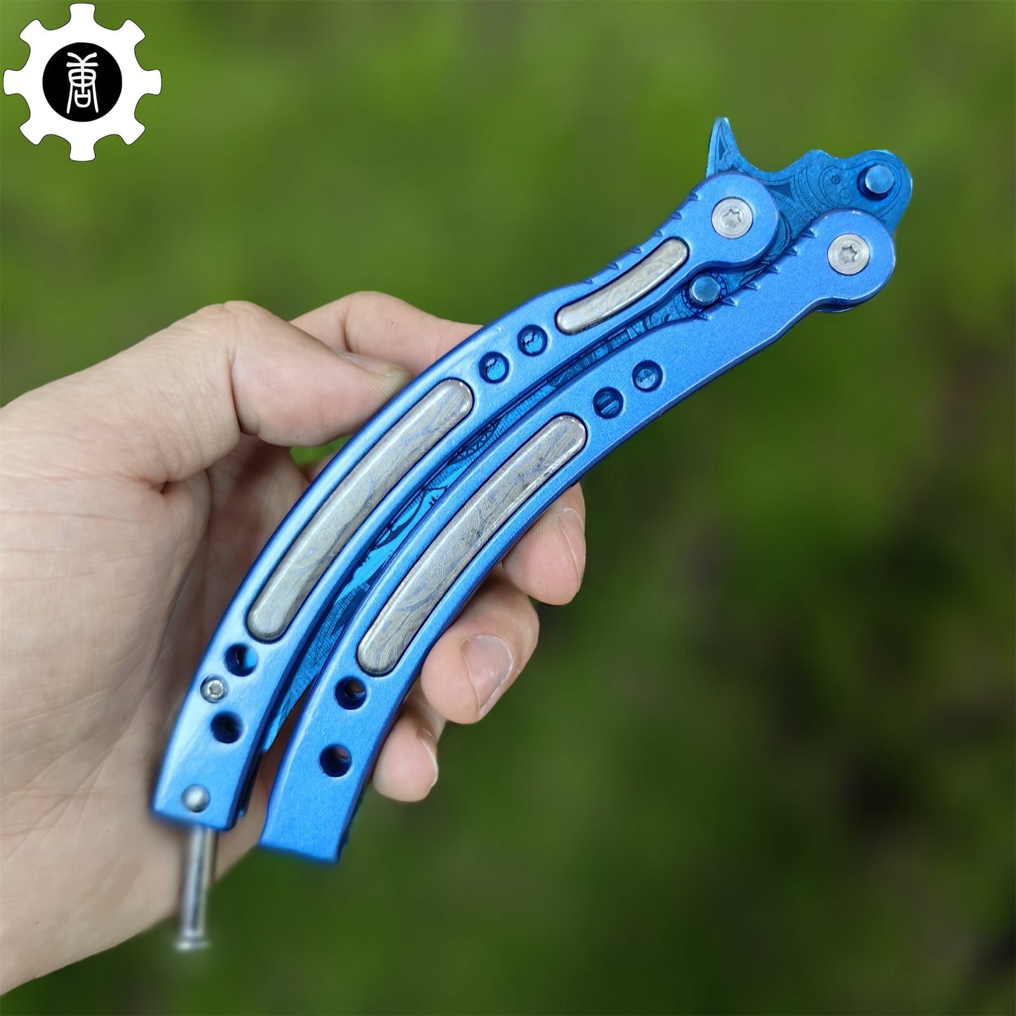 Cartel Blue Metal Balisong Game Butterfly Knife