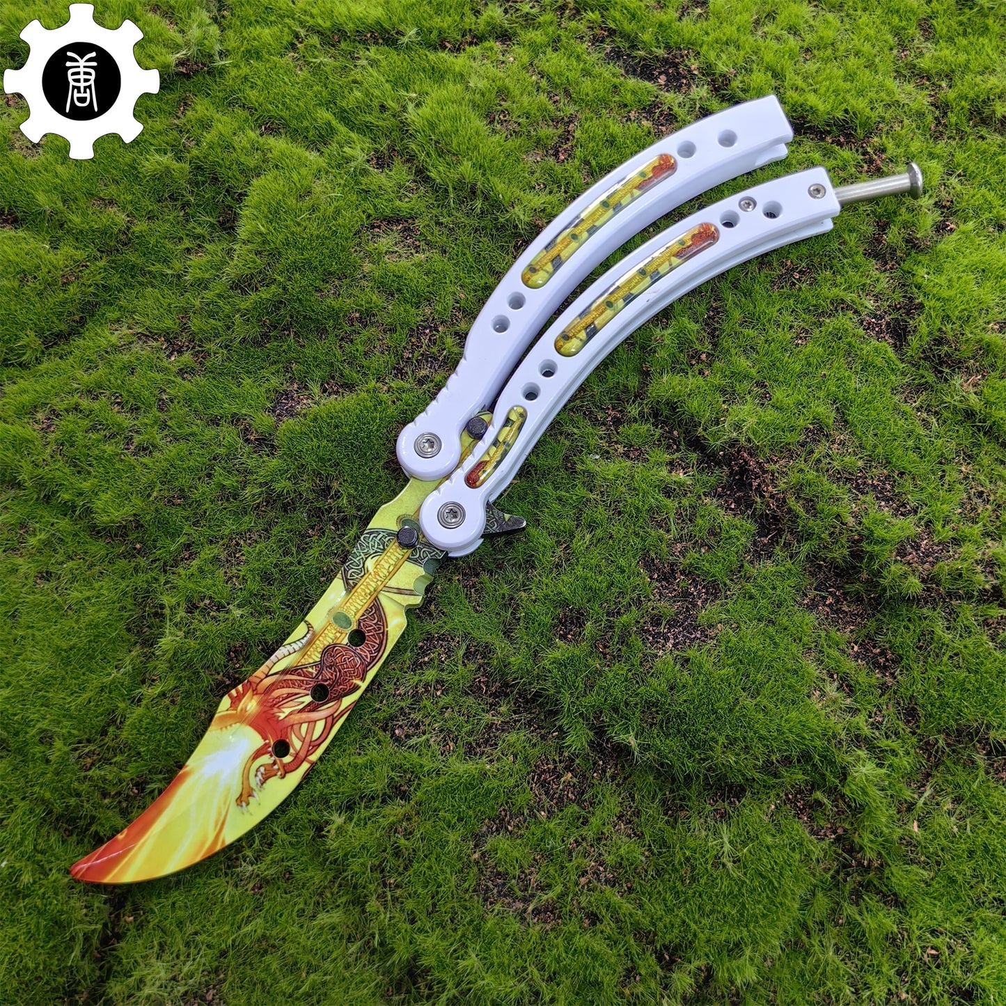 Dragon Lore Butterfly Knife Metal Balisong Game Prop