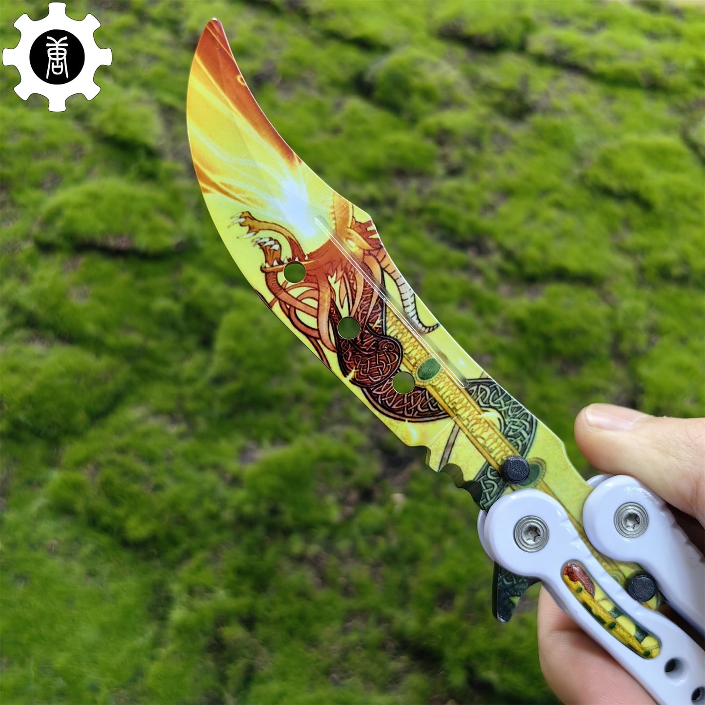 Dragon Lore Butterfly Knife Metal Balisong Game Prop