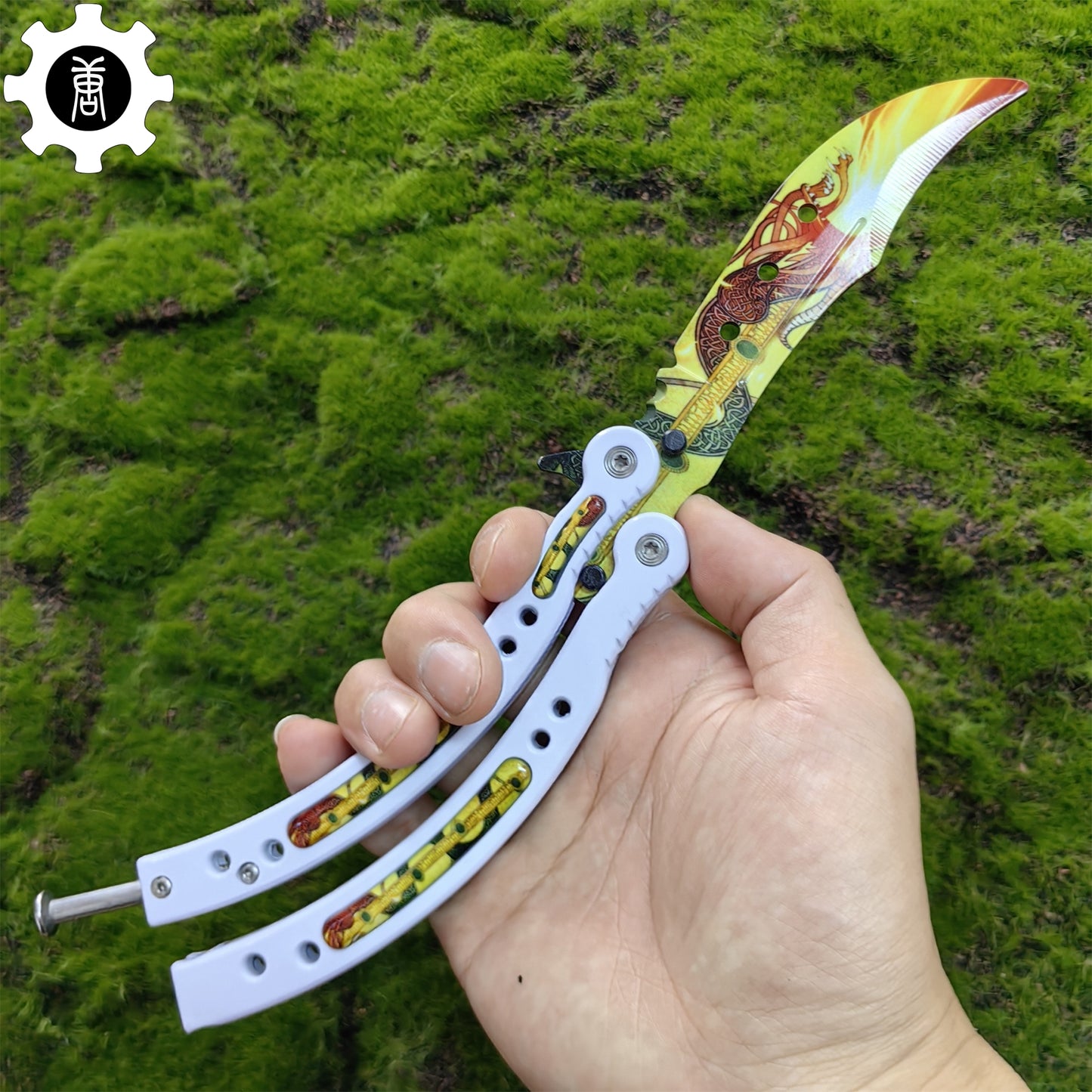 Dragon Lore Butterfly Knife Metal Balisong Game Prop