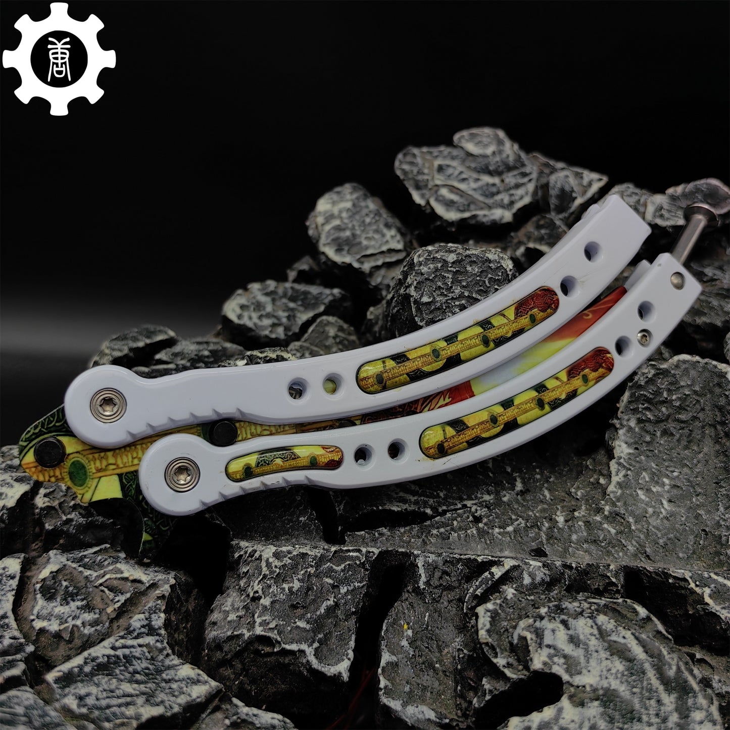 Dragon Lore Butterfly Knife Metal Balisong Game Prop