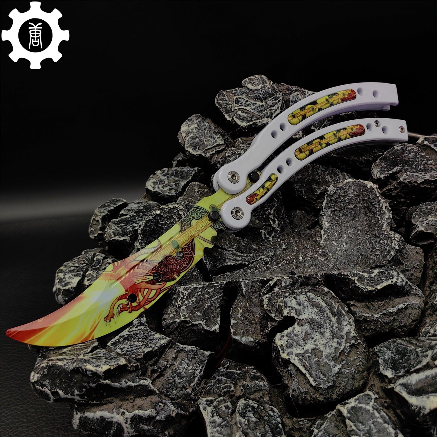 Dragon Lore Butterfly Knife Metal Balisong Game Prop