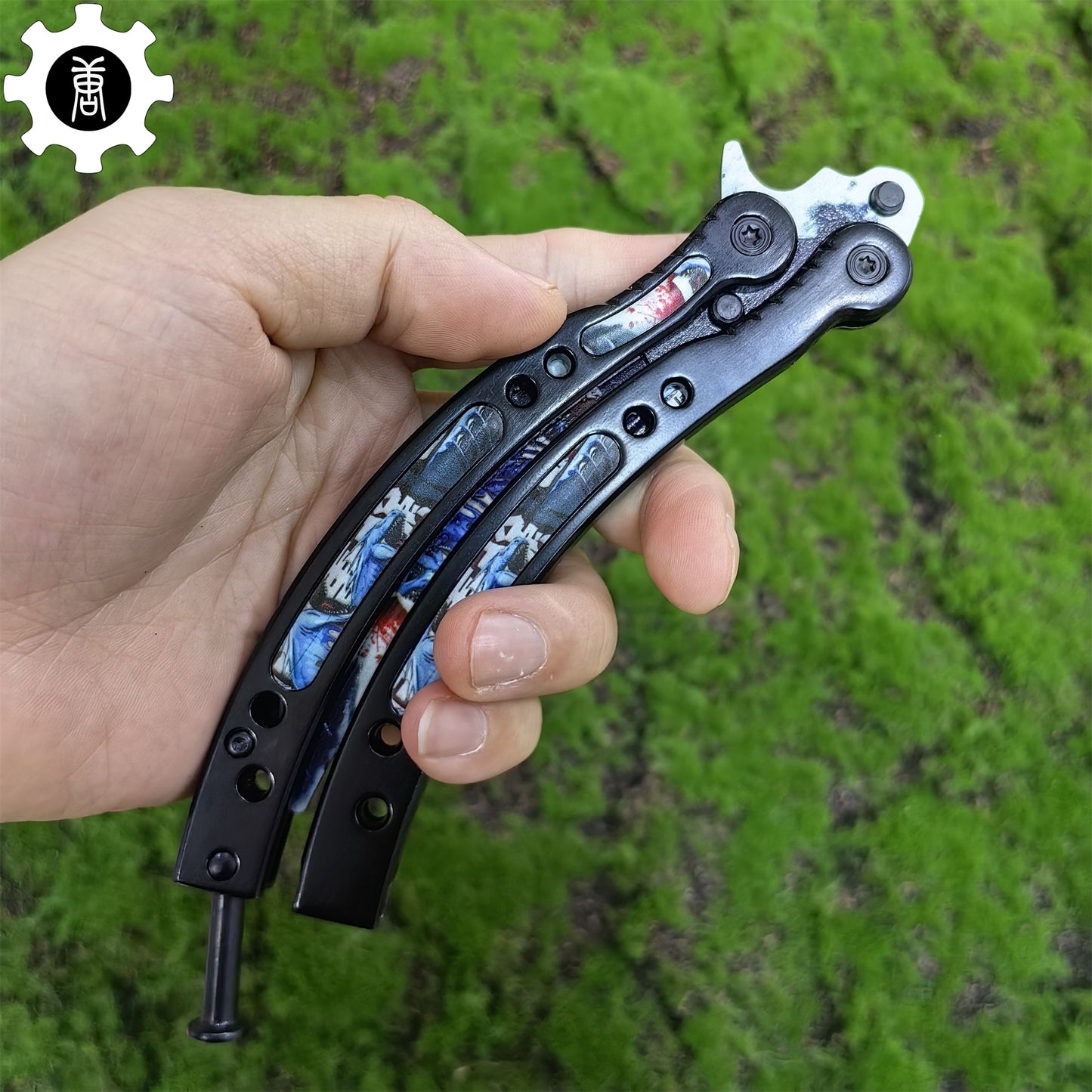 Game Butterfly Knife Nightmare Pattern Metal Balisong