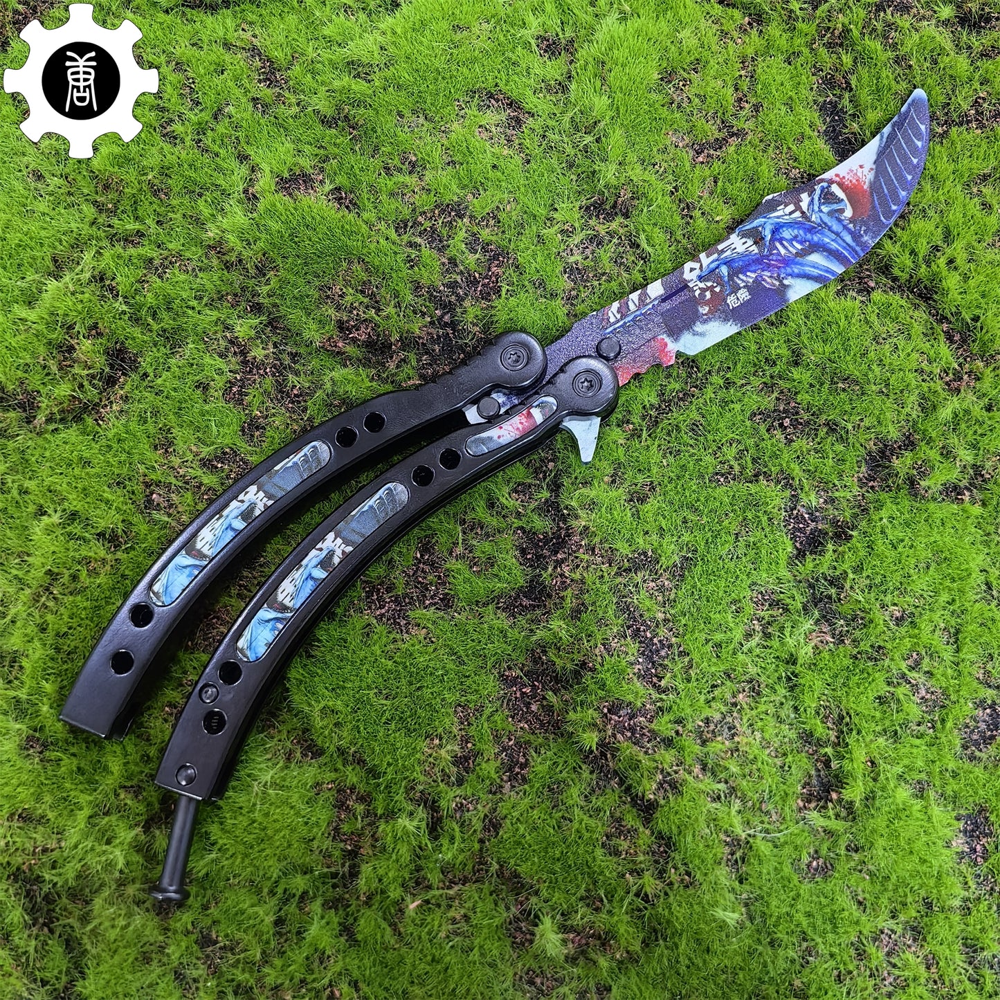 Game Butterfly Knife Nightmare Pattern Metal Balisong