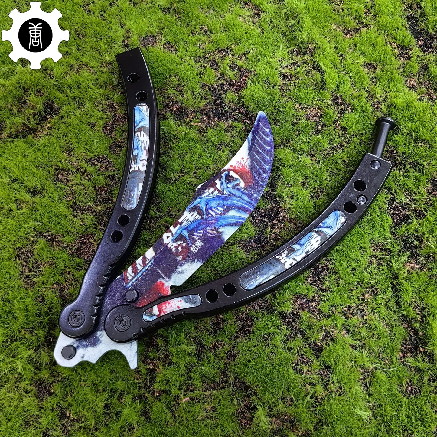 Game Butterfly Knife Nightmare Pattern Metal Balisong