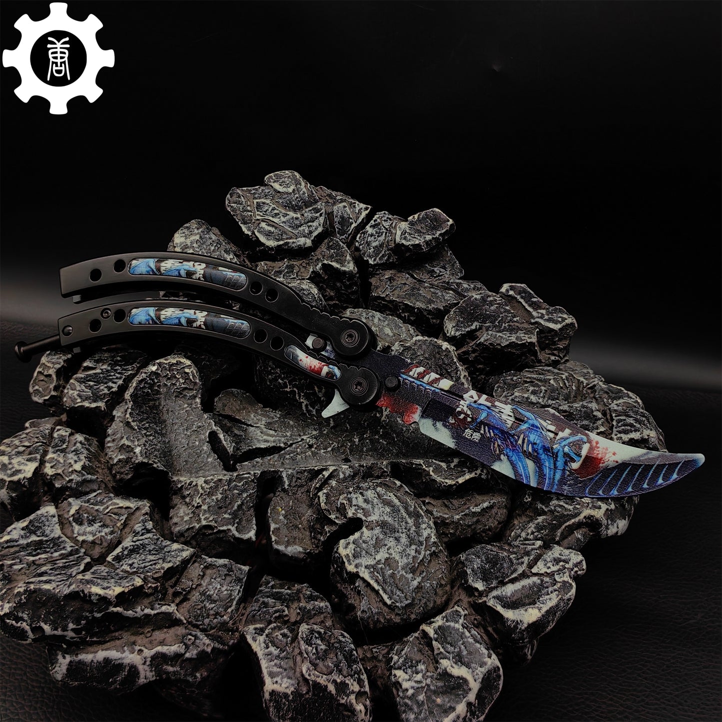 Game Butterfly Knife Nightmare Pattern Metal Balisong