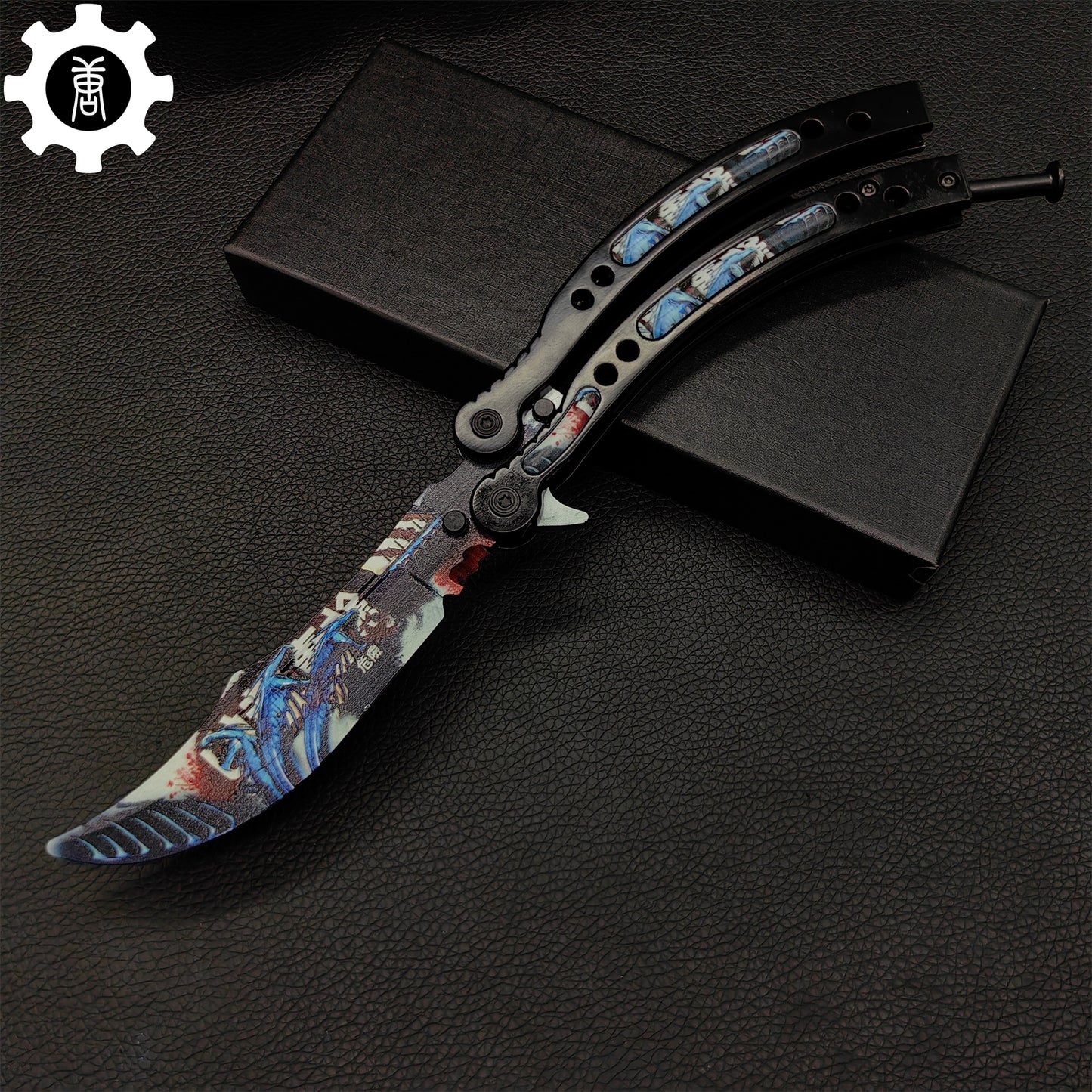 Game Butterfly Knife Nightmare Pattern Metal Balisong
