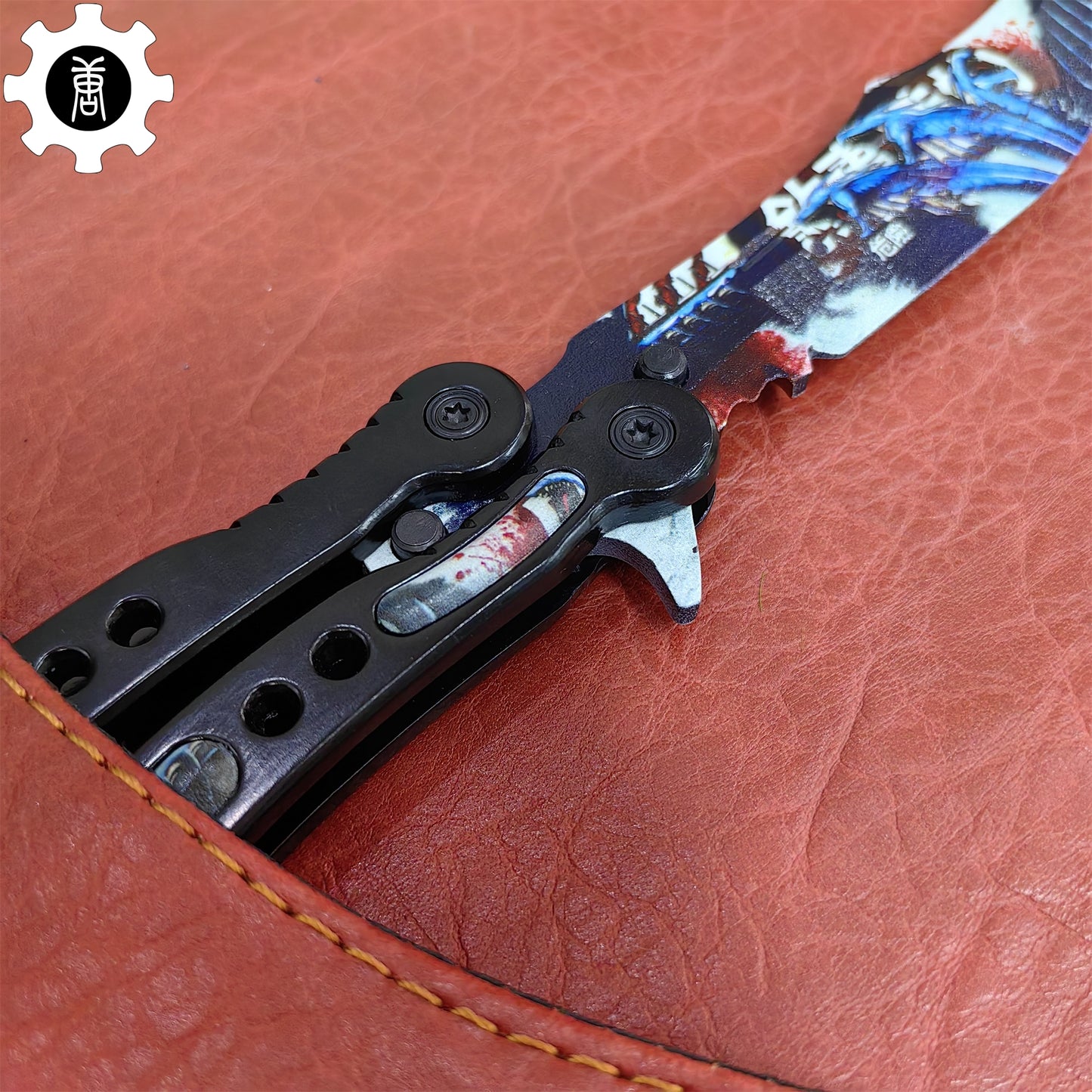 Game Butterfly Knife Nightmare Pattern Metal Balisong