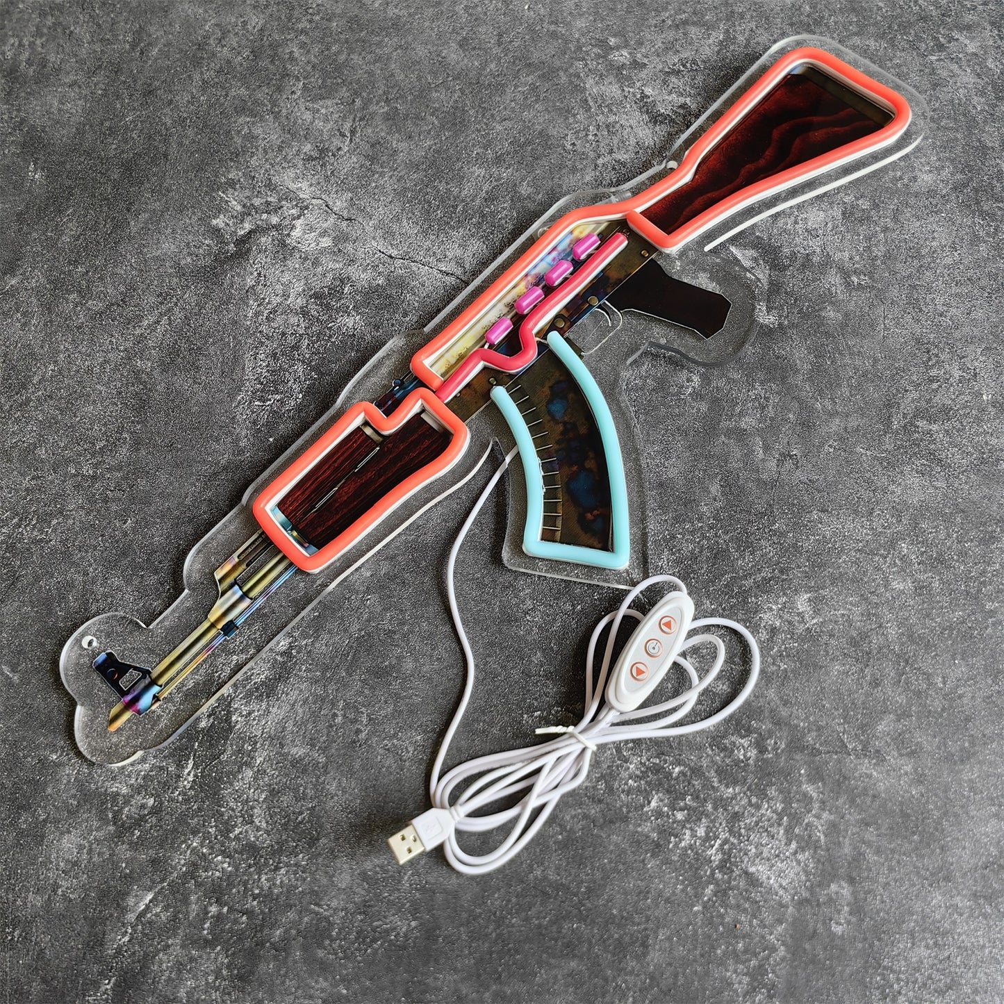 Customized AK47 Rare Skin Neon Light Game Room Decor