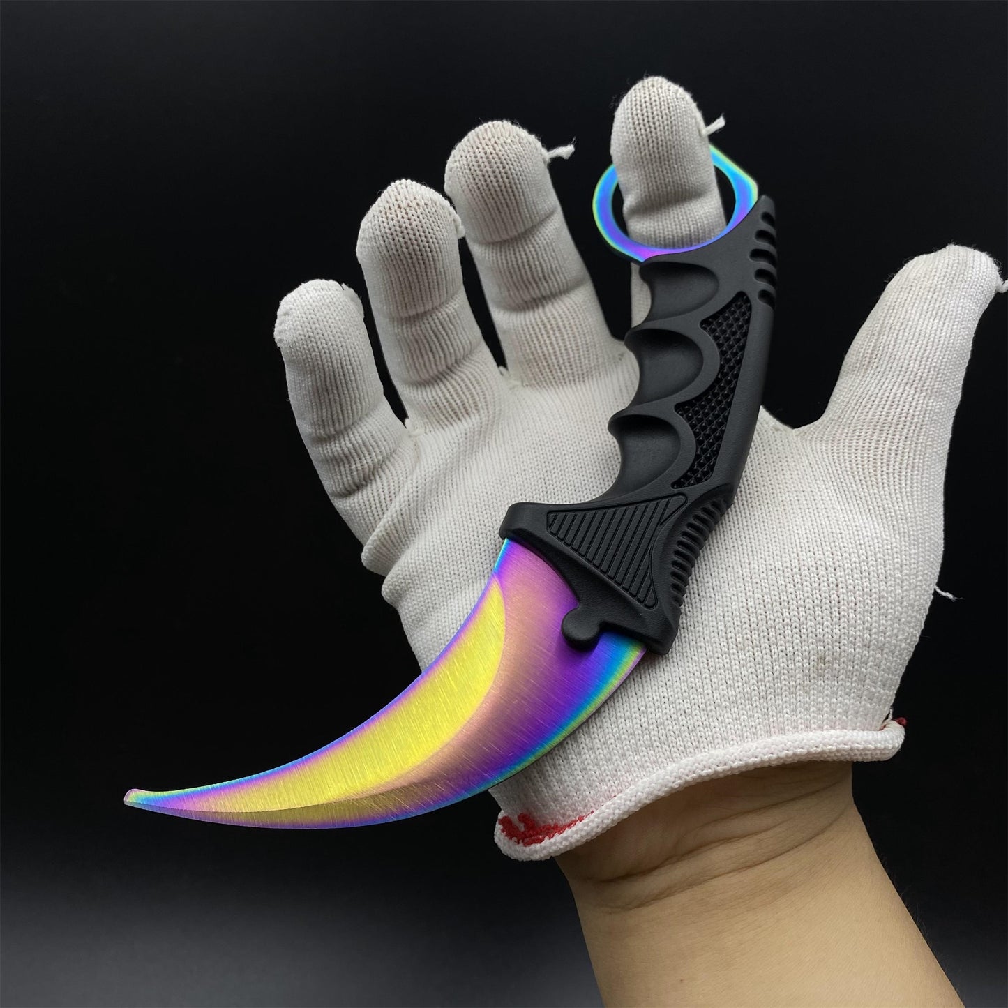 CS Rainbow Titanium Karambit Blunt Blade Trainer For Game Collection