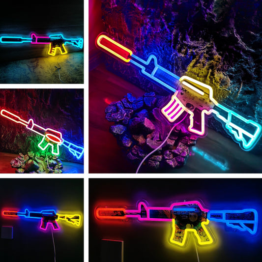 Customized CSGO Rare Skin M4A1-S Neon Light Wall Decor