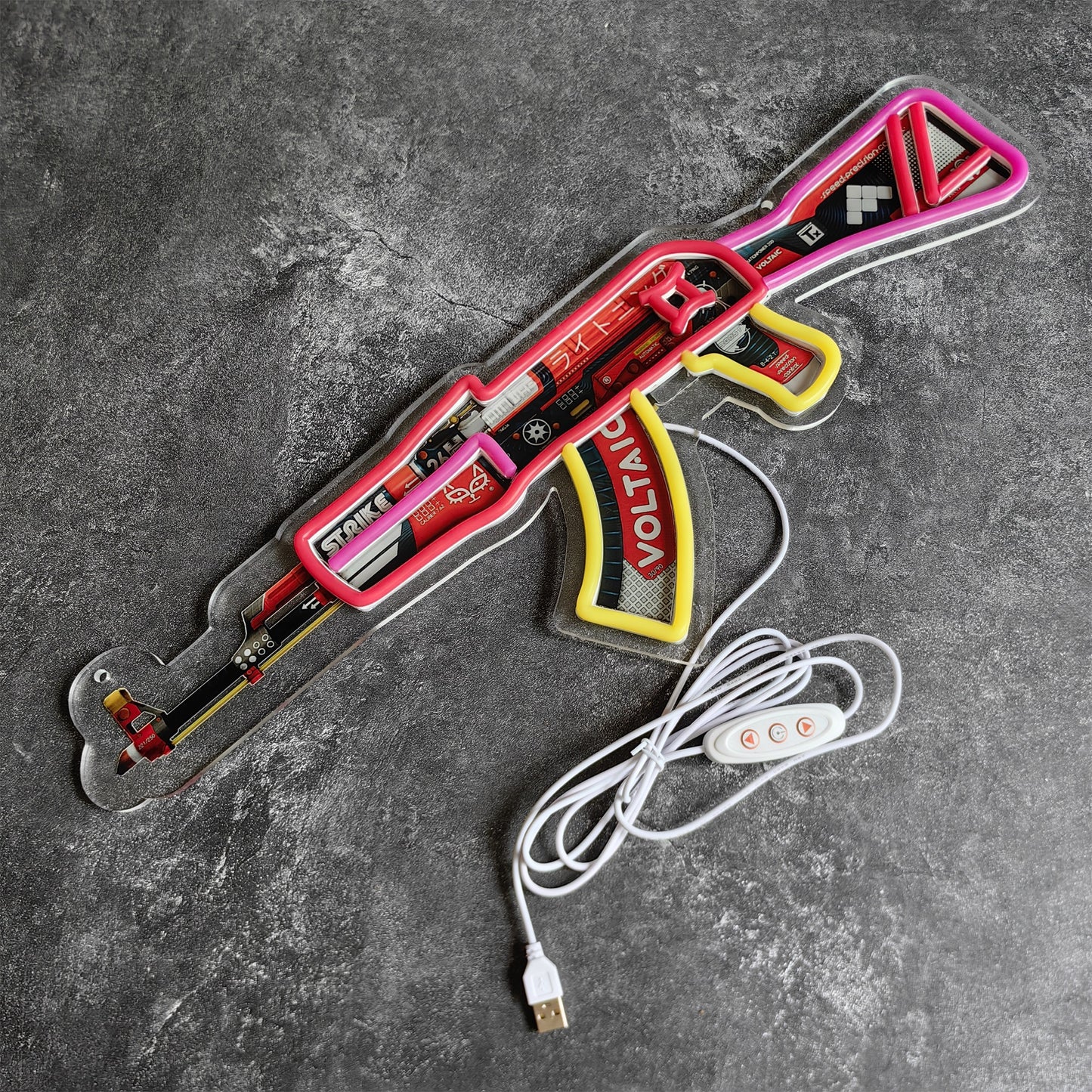 Customized AK47 Rare Skin Neon Light Game Room Decor