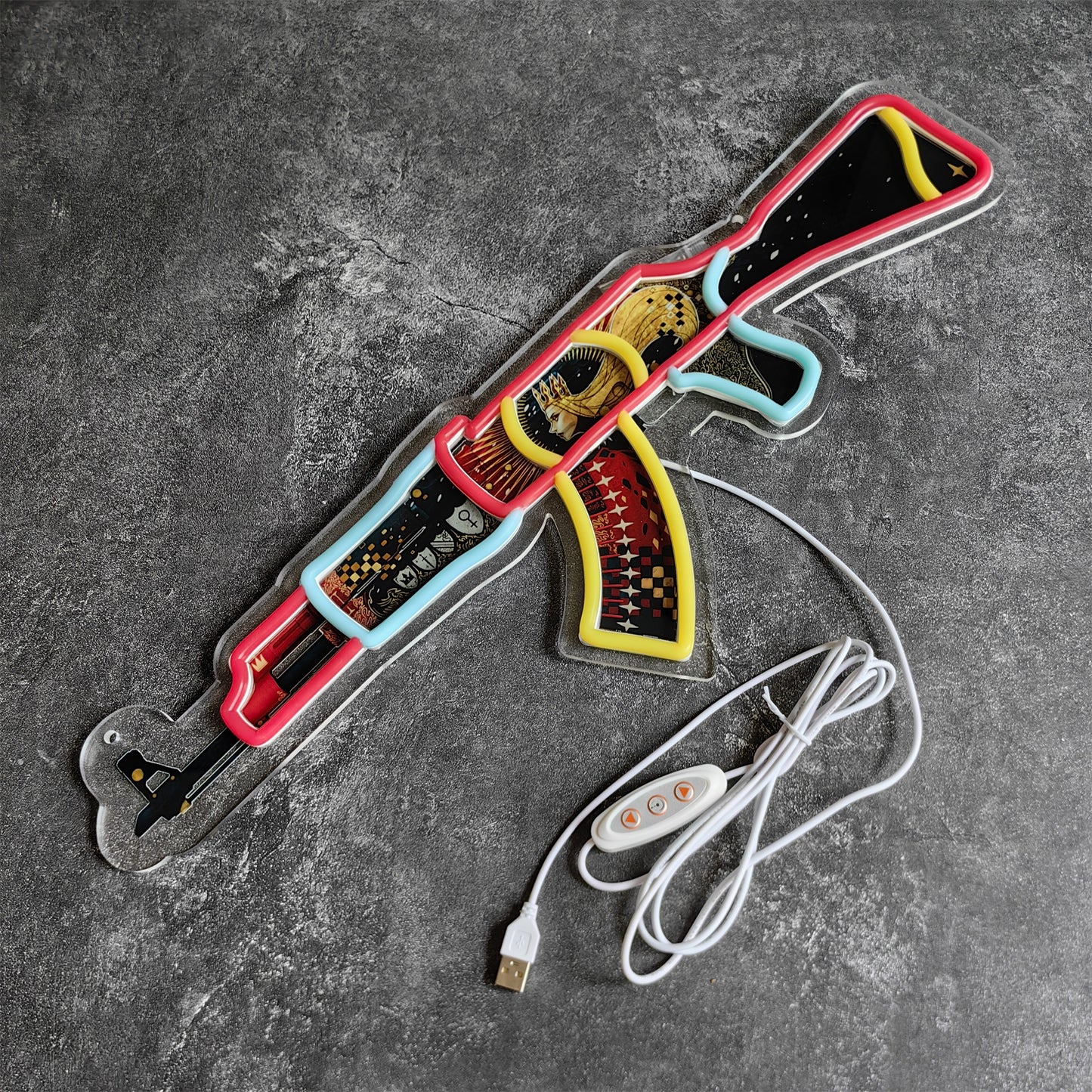 Customized AK47 Rare Skin Neon Light Game Room Decor