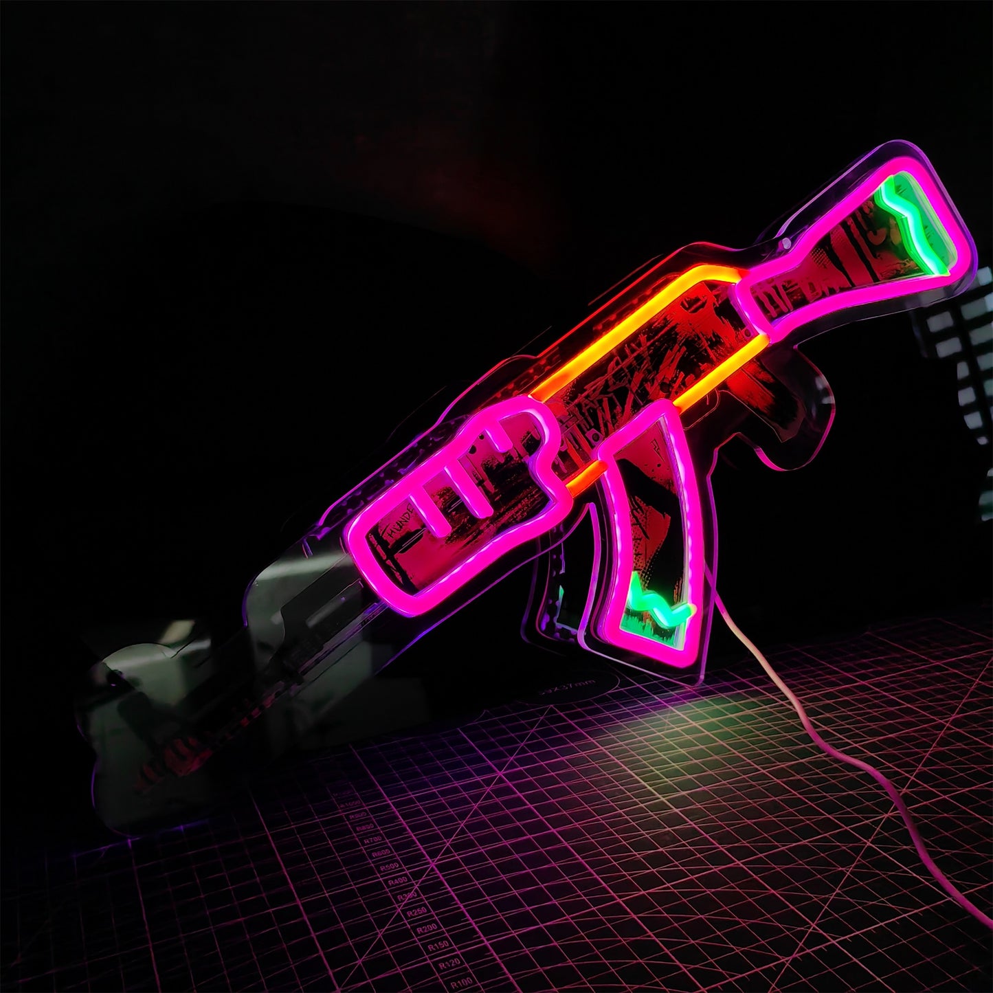 Customized AK47 Rare Skin Neon Light Game Room Decor