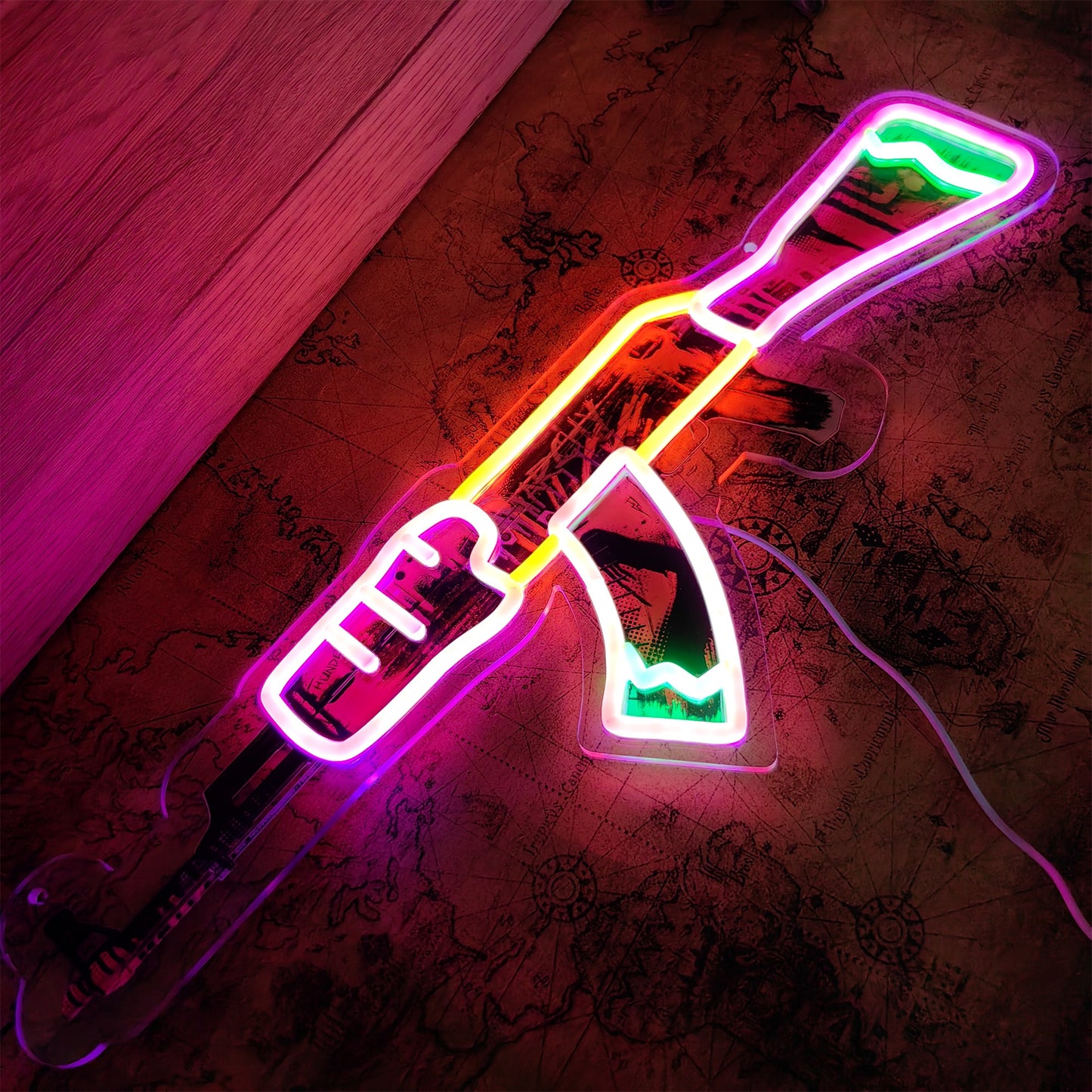 Customized AK47 Rare Skin Neon Light Game Room Decor