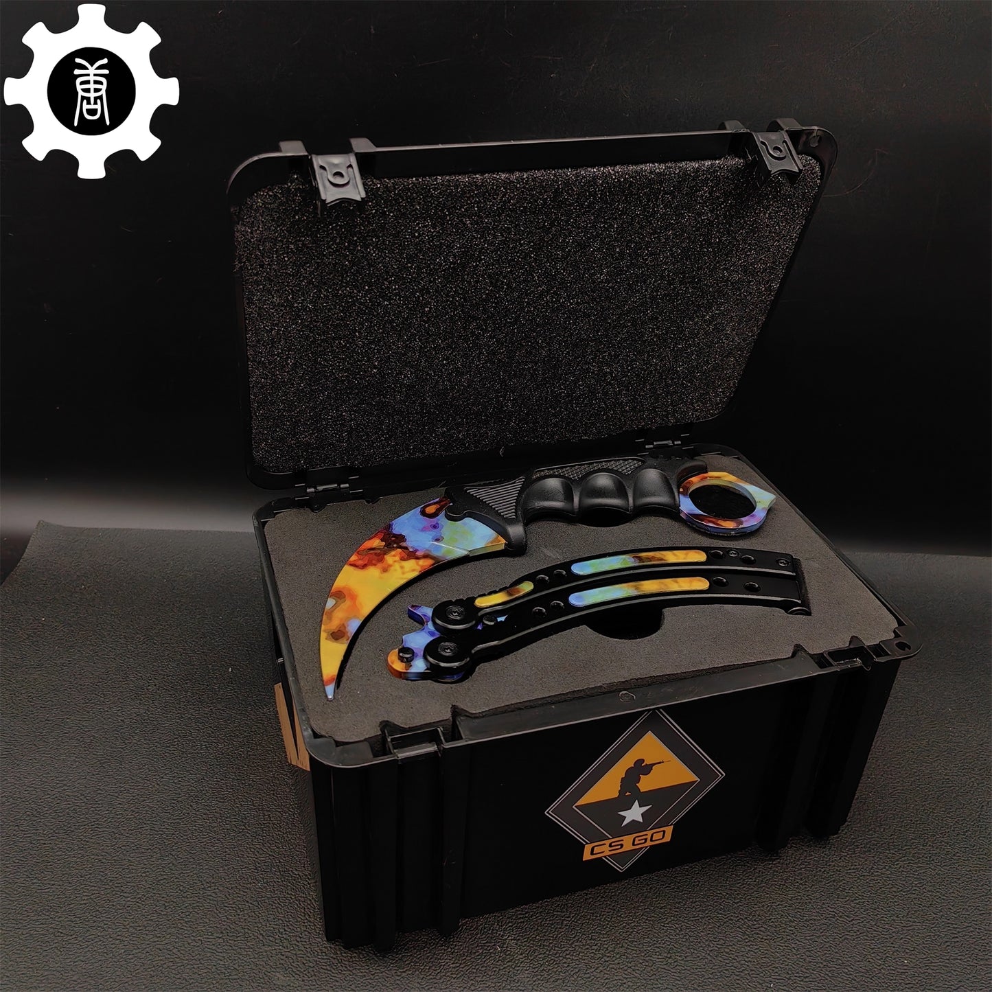 Case Hardened Blunt Blade Karambit & Butterfly Knife Weapon Case