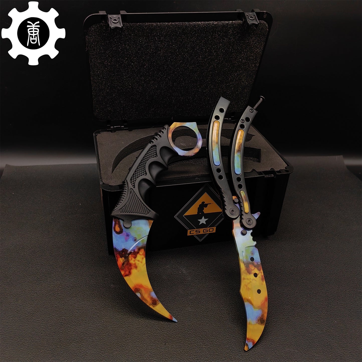 Case Hardened Blunt Blade Karambit & Butterfly Knife Weapon Case