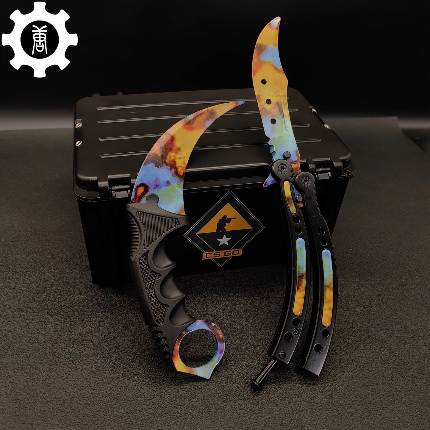 Case Hardened Blunt Blade Karambit & Butterfly Knife Weapon Case