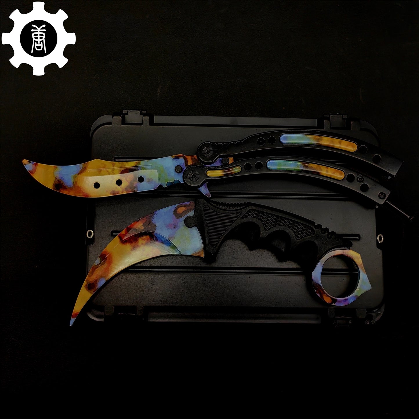 Case Hardened Blunt Blade Karambit & Butterfly Knife Weapon Case