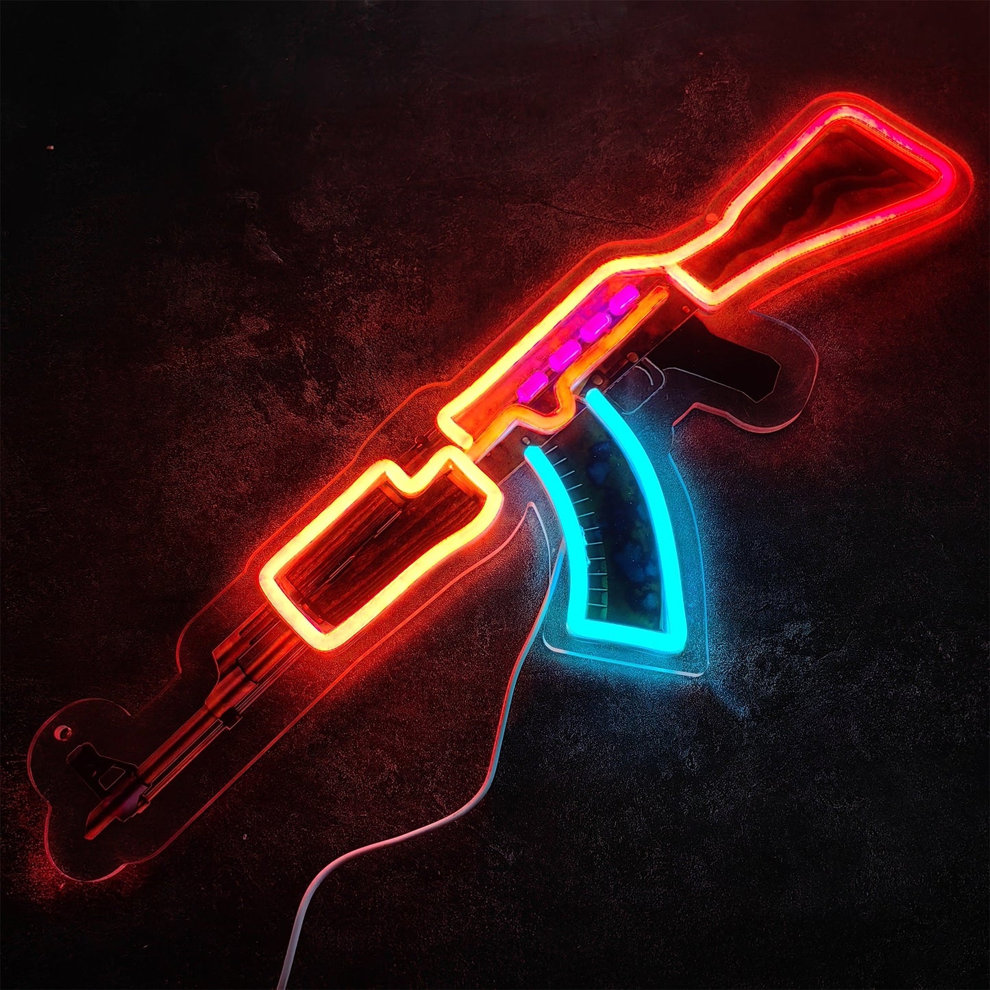 AK47 Case Hardened 3D Colorful Neno Night Lamp Wall Decor