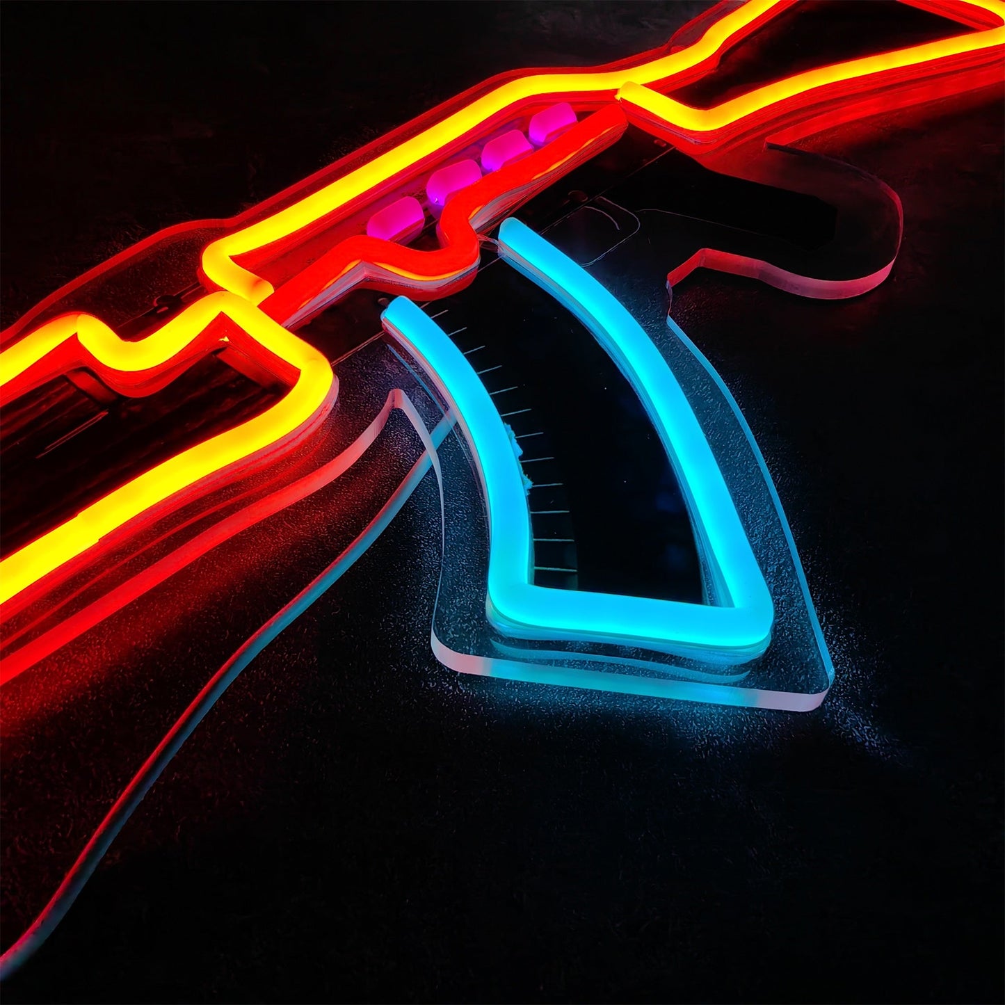 AK47 Case Hardened 3D Colorful Neno Night Lamp Wall Decor
