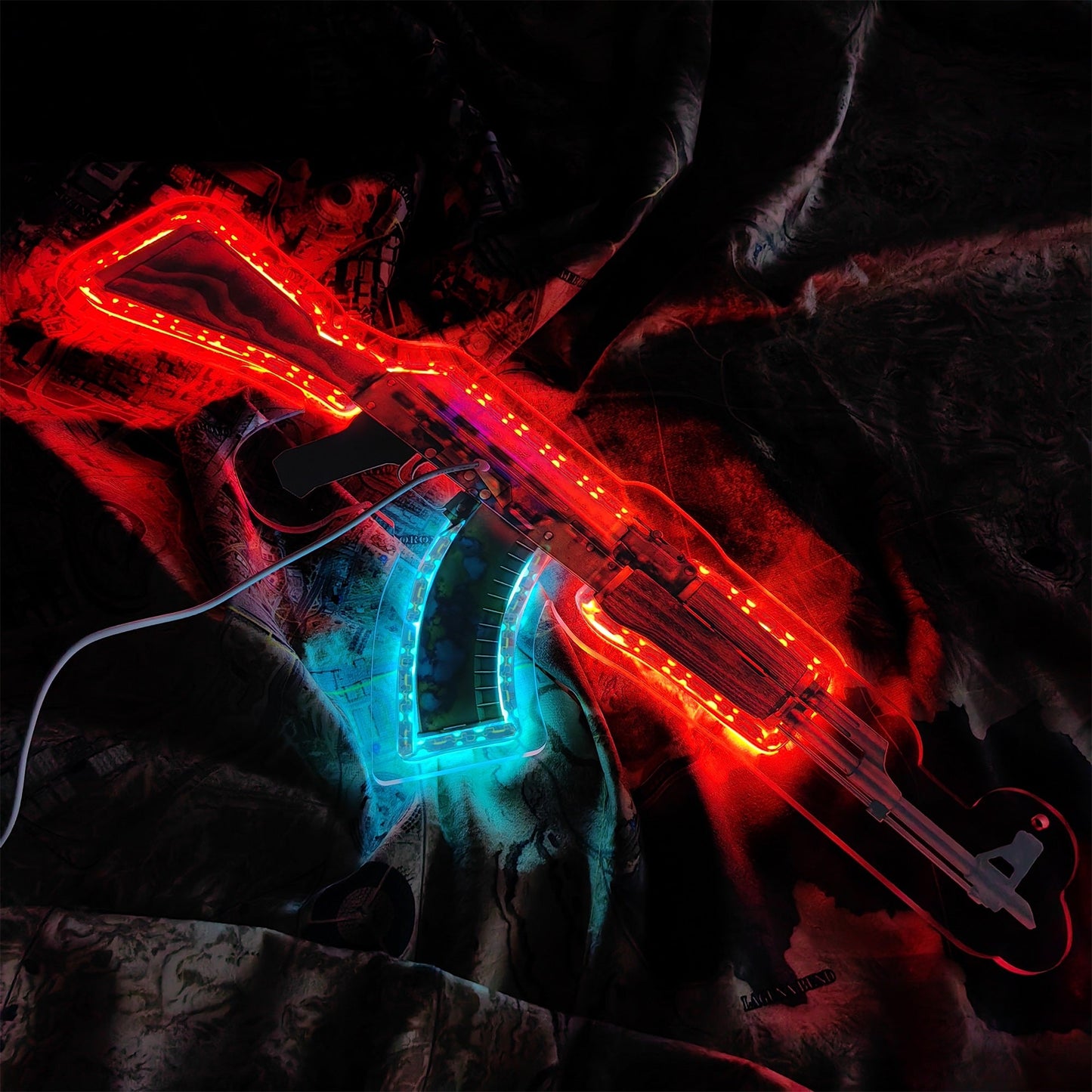 AK47 Case Hardened 3D Colorful Neno Night Lamp Wall Decor