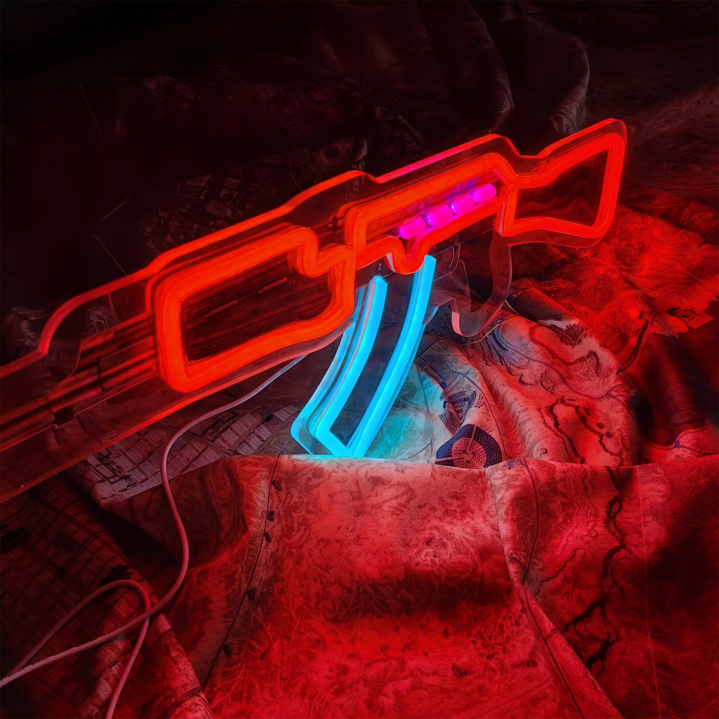 AK47 Case Hardened 3D Colorful Neno Night Lamp Wall Decor