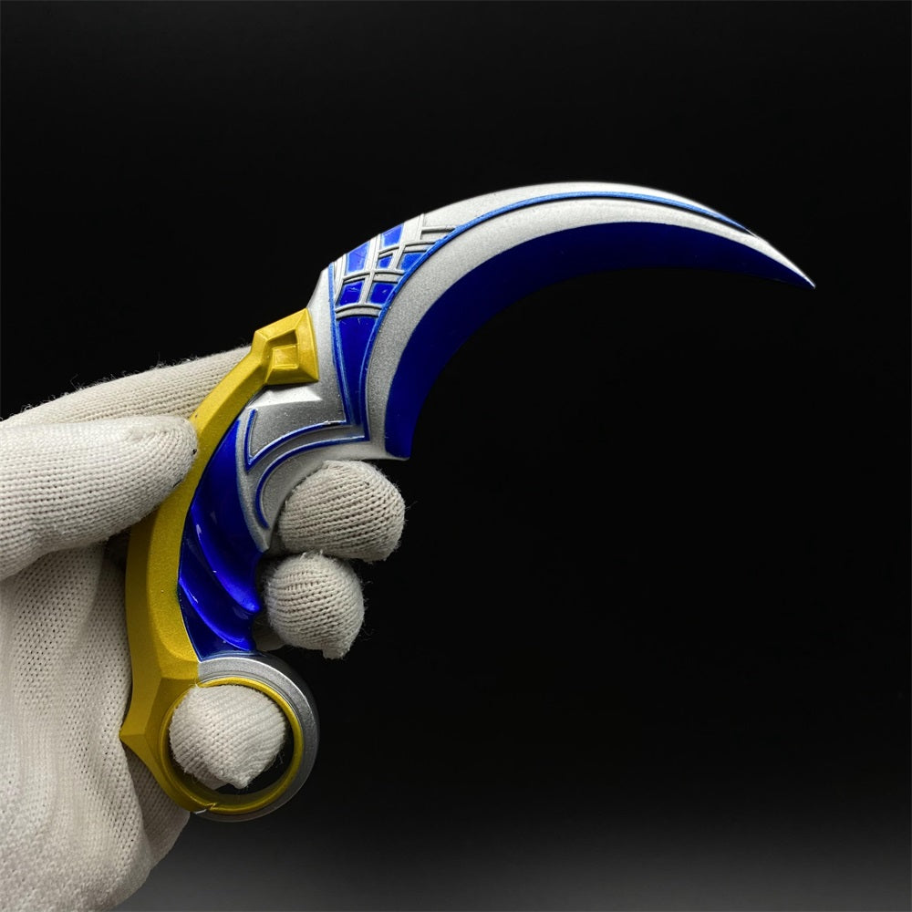 Celadon Dragon Charm Karambit Dull Blade Replica With Leather Sheath