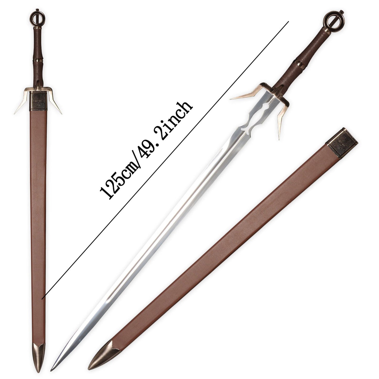 49.2" Ciri's Silver Sword Metal Replica Cosplay Prop