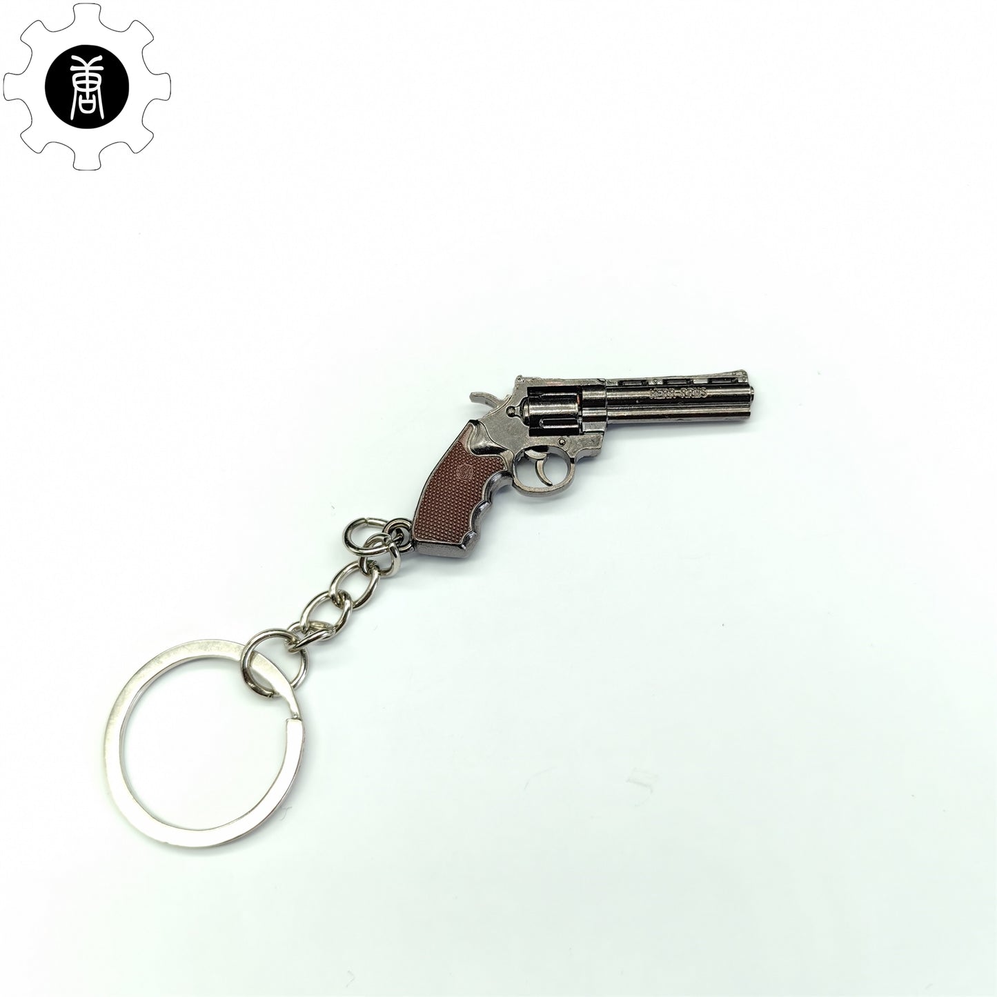 Mini Colt 357 Revolver Metal Keychain