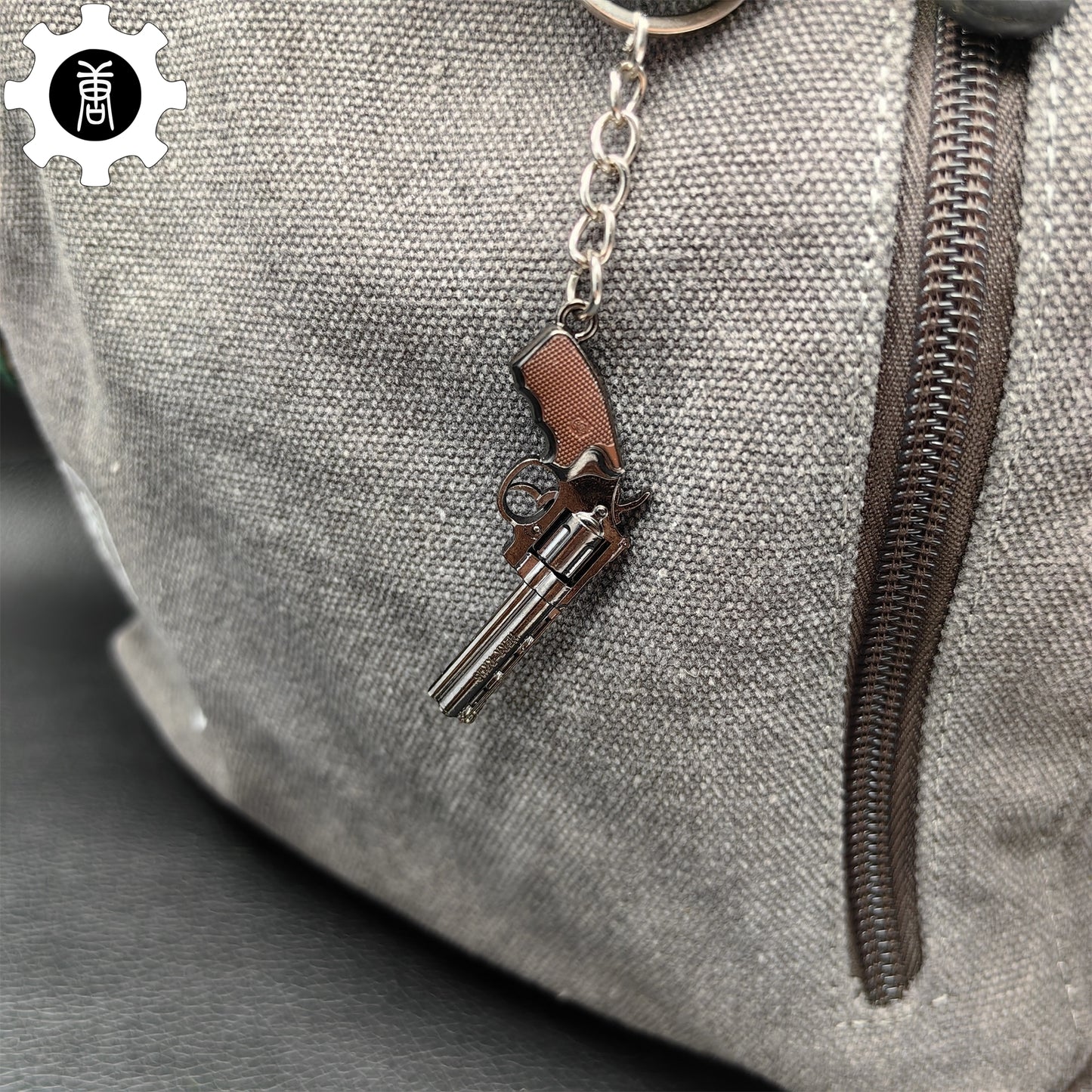 Mini Colt 357 Revolver Metal Keychain