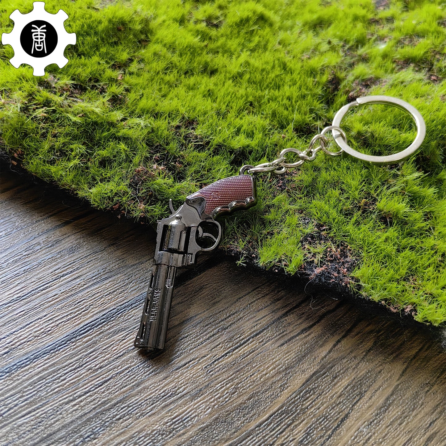 Mini Colt 357 Revolver Metal Keychain