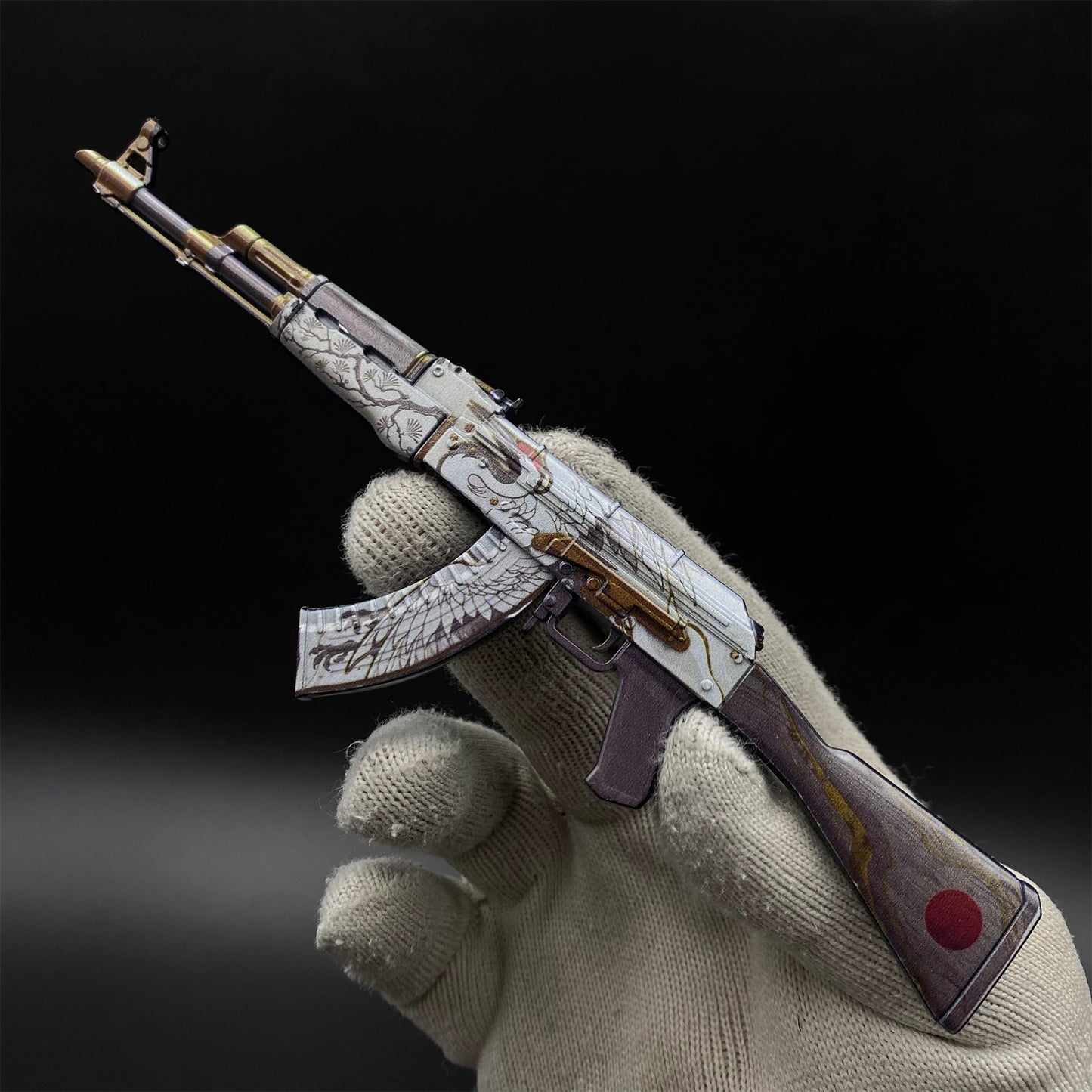 Tiny Gun AK47 Crane Flight Metal Miniature For Collection