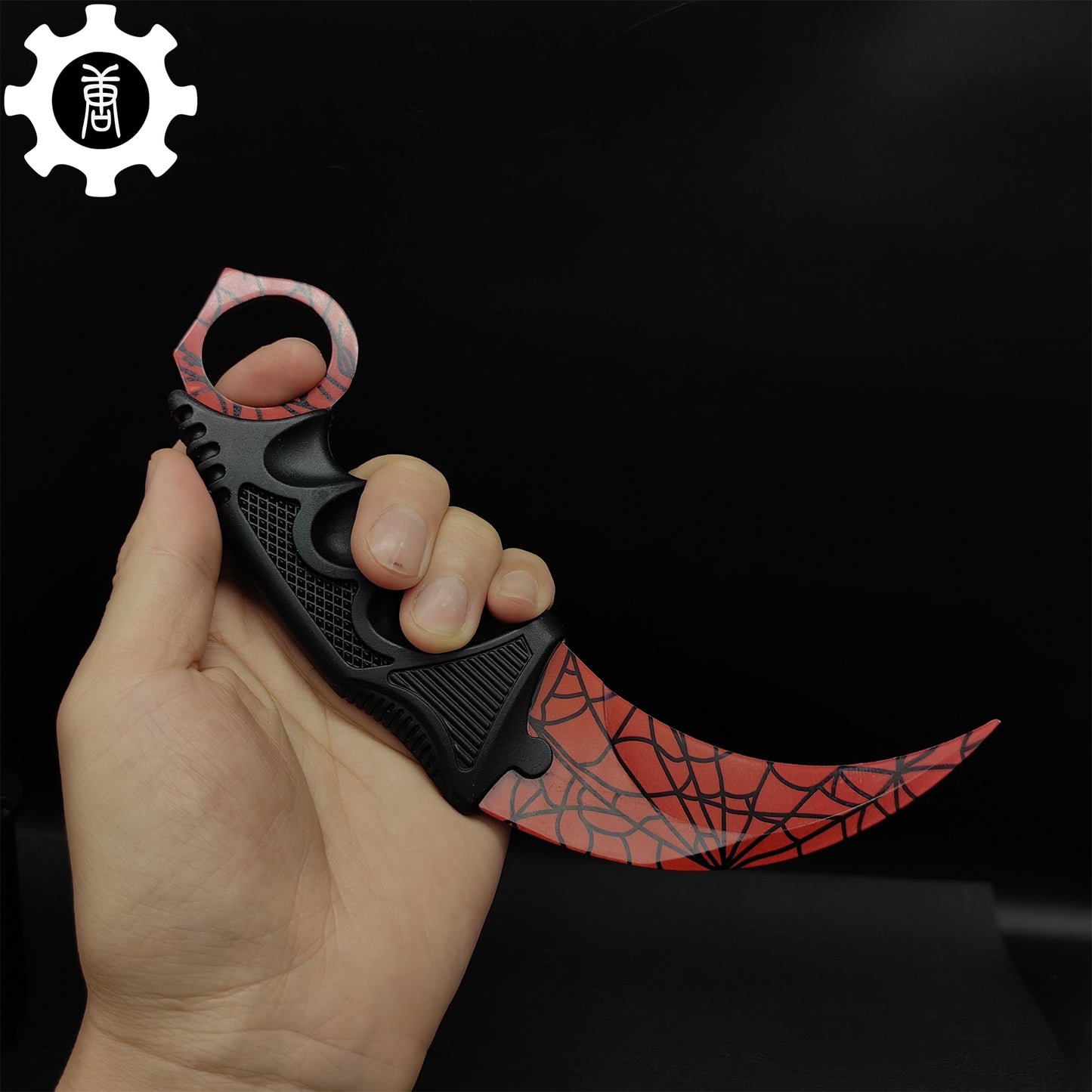 Crimson Web Skin Karambit & Balisong Trainer Weapon Case Blunt Blade Props