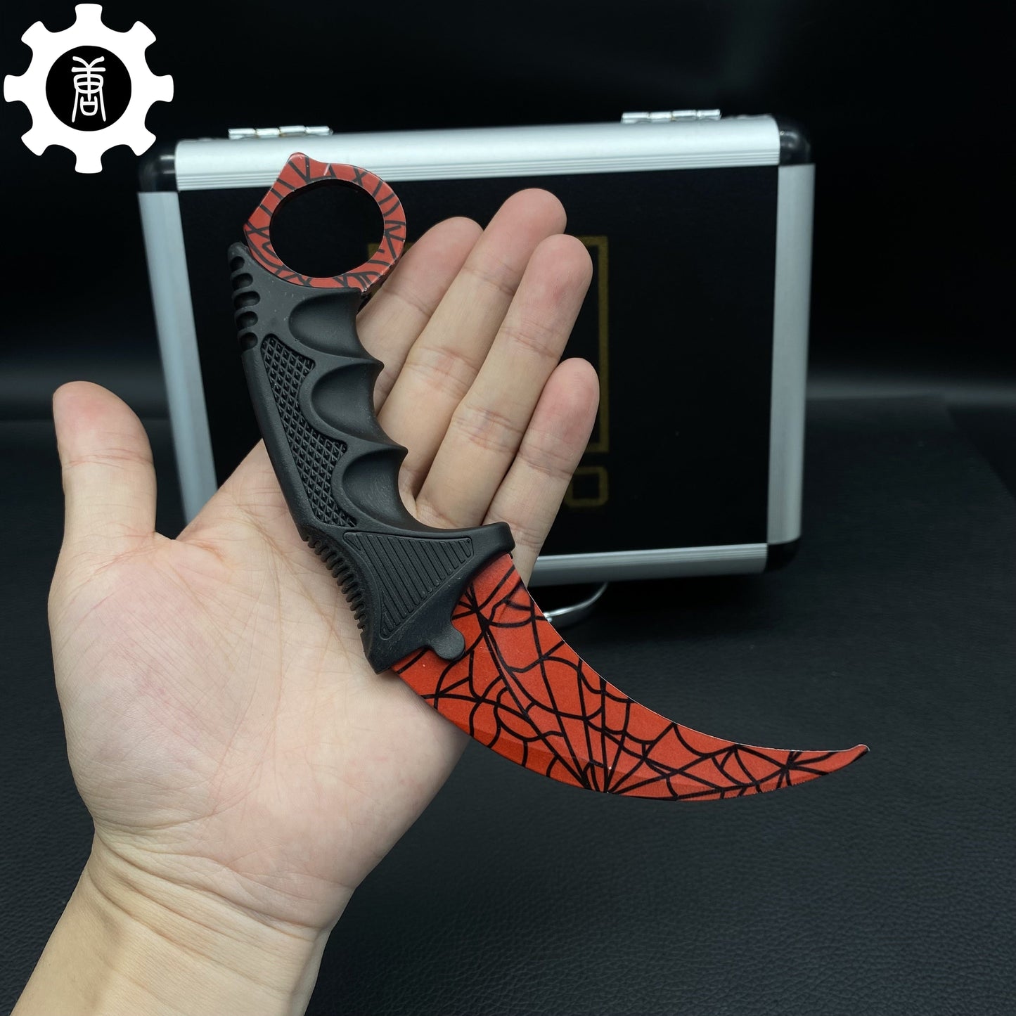 Crimson Web Skin Stiletto Knife Karambit Stickers Keychains Random AK Gift Box