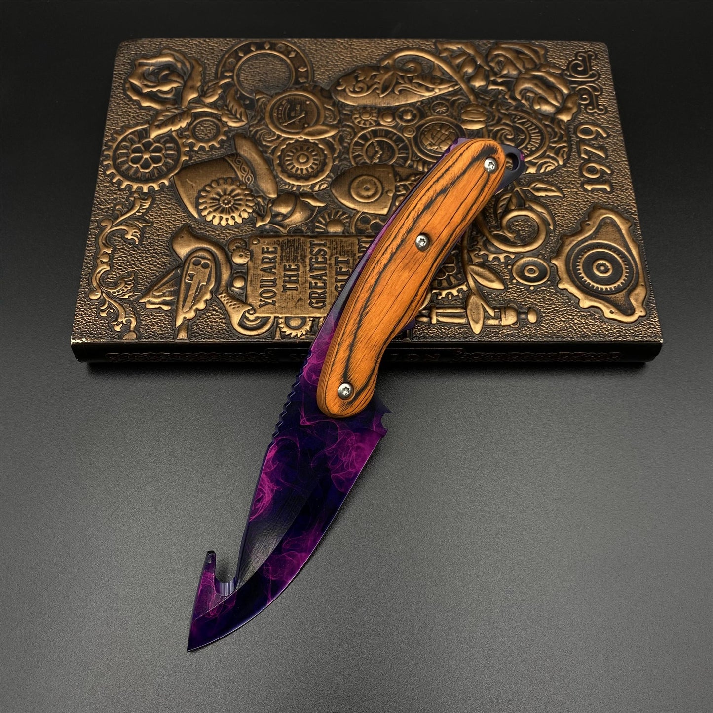 420 Steel CS Doppler Gut Knife Outdoor Camping Knife For Collection