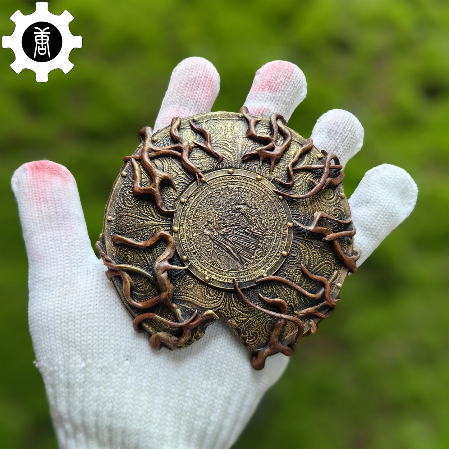 3D Printed 1: 12 Scale Erdtree Greatshield Golden Halberd