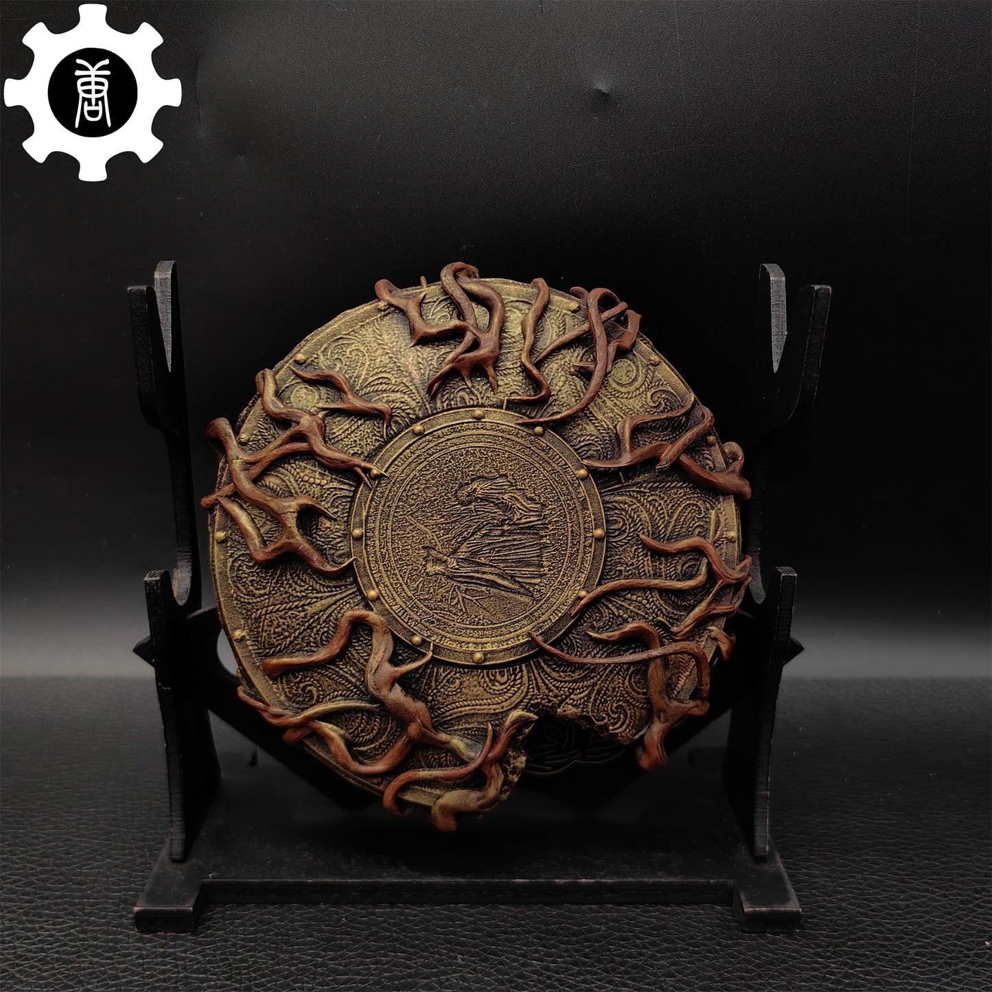 3D Printed 1: 12 Scale Erdtree Greatshield Golden Halberd