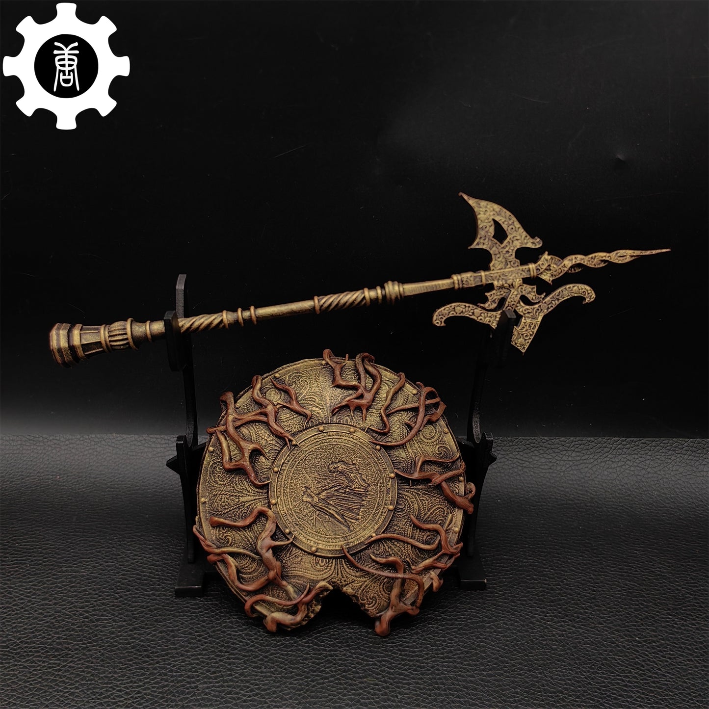 3D Printed 1: 12 Scale Erdtree Greatshield Golden Halberd