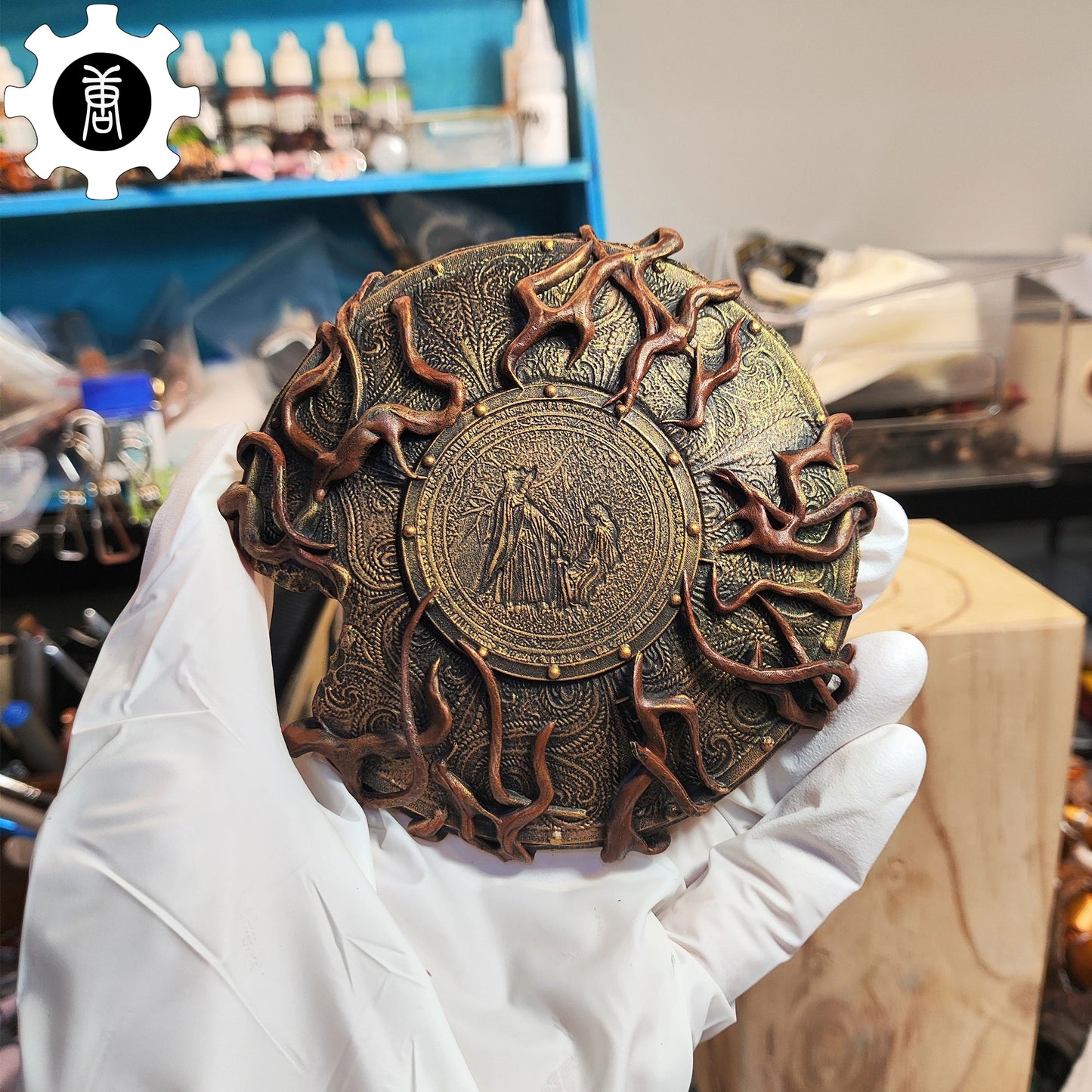 3D Printed 1: 12 Scale Erdtree Greatshield Golden Halberd