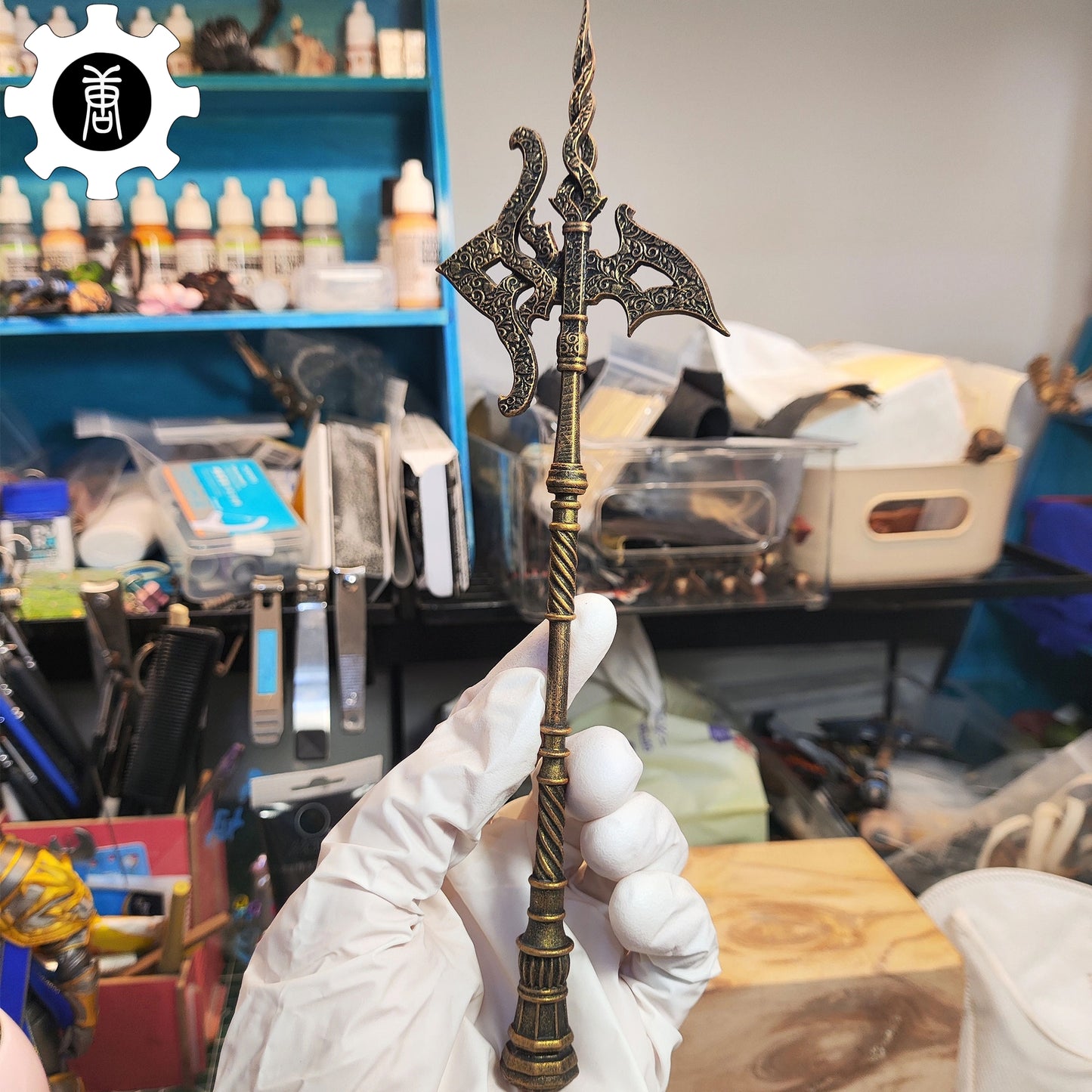 3D Printed 1: 12 Scale Erdtree Greatshield Golden Halberd
