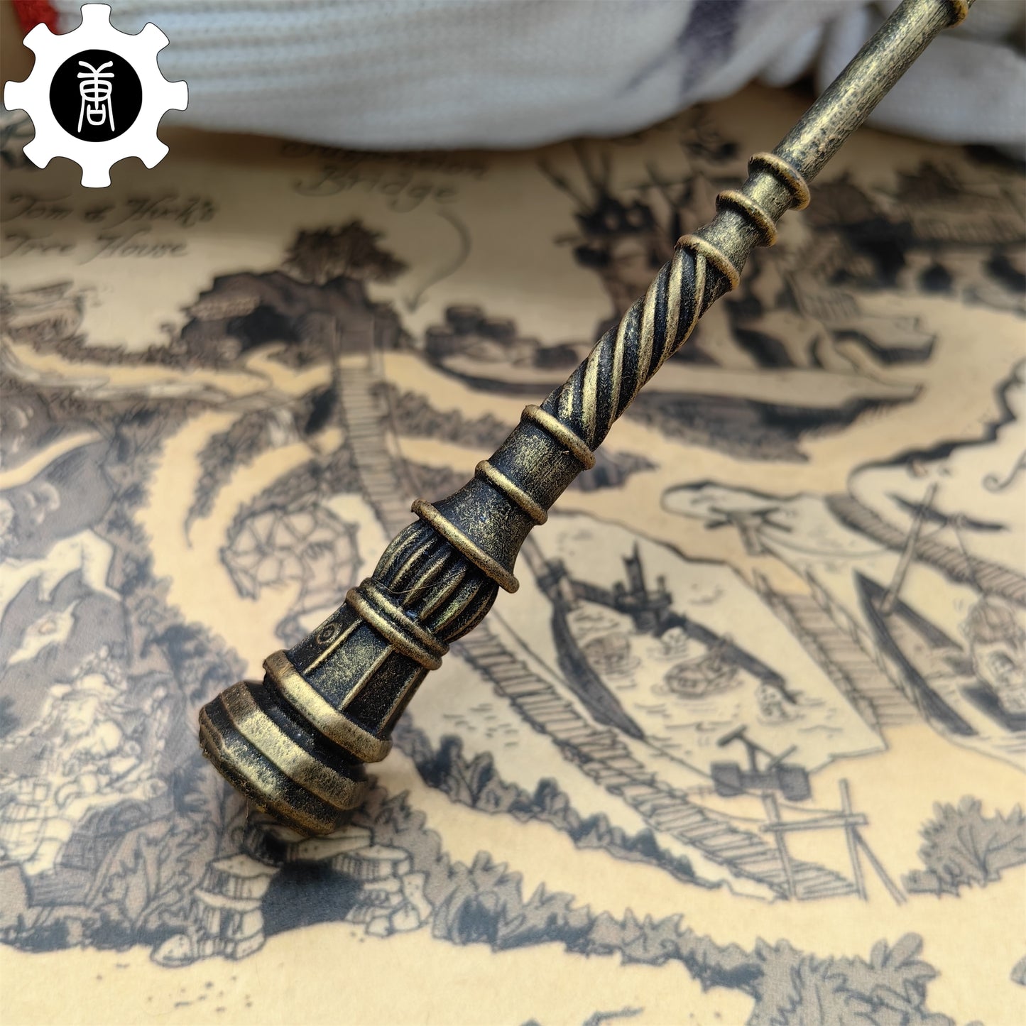 3D Printed 1: 12 Scale Erdtree Greatshield Golden Halberd