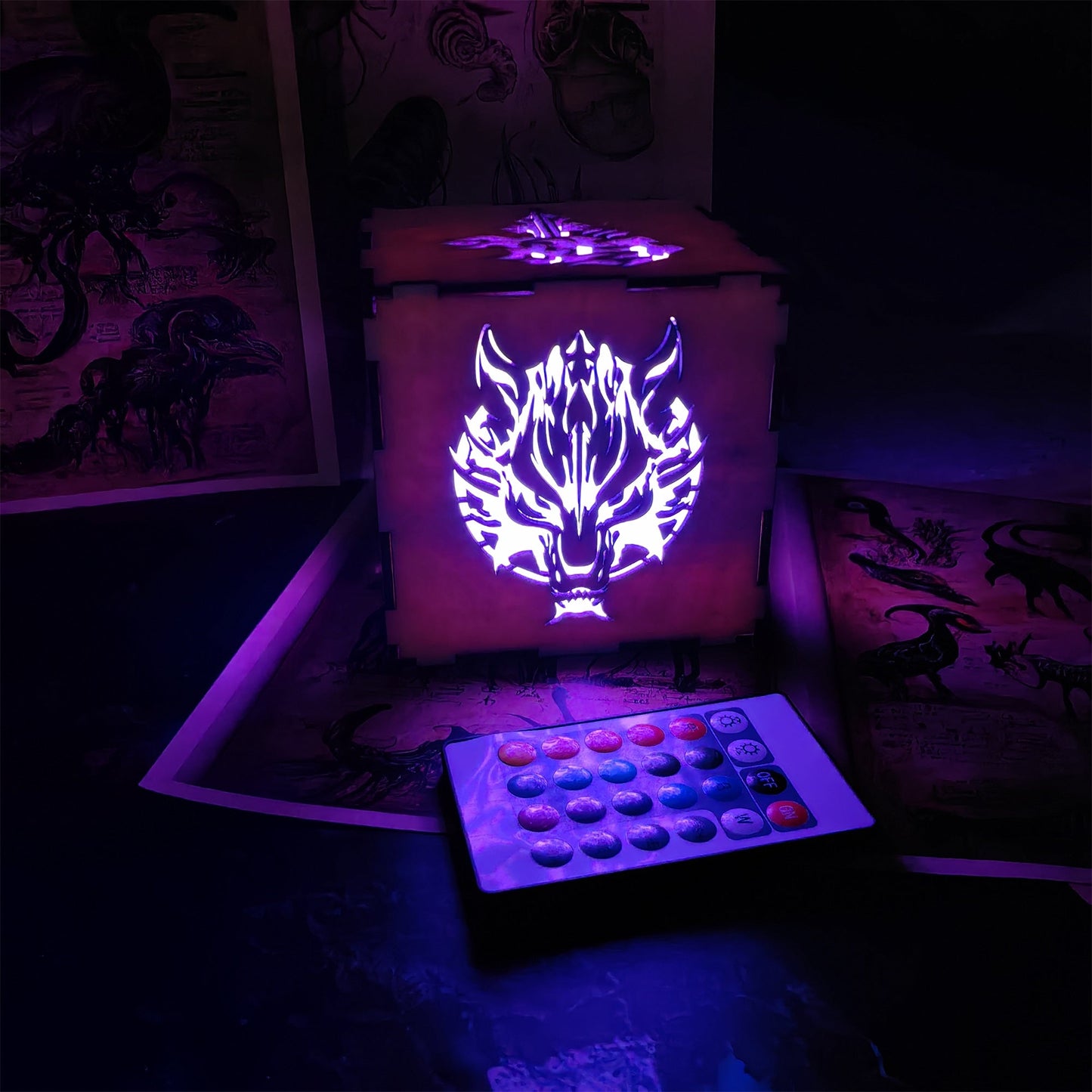 FF Wolf Head Neon Night Light
