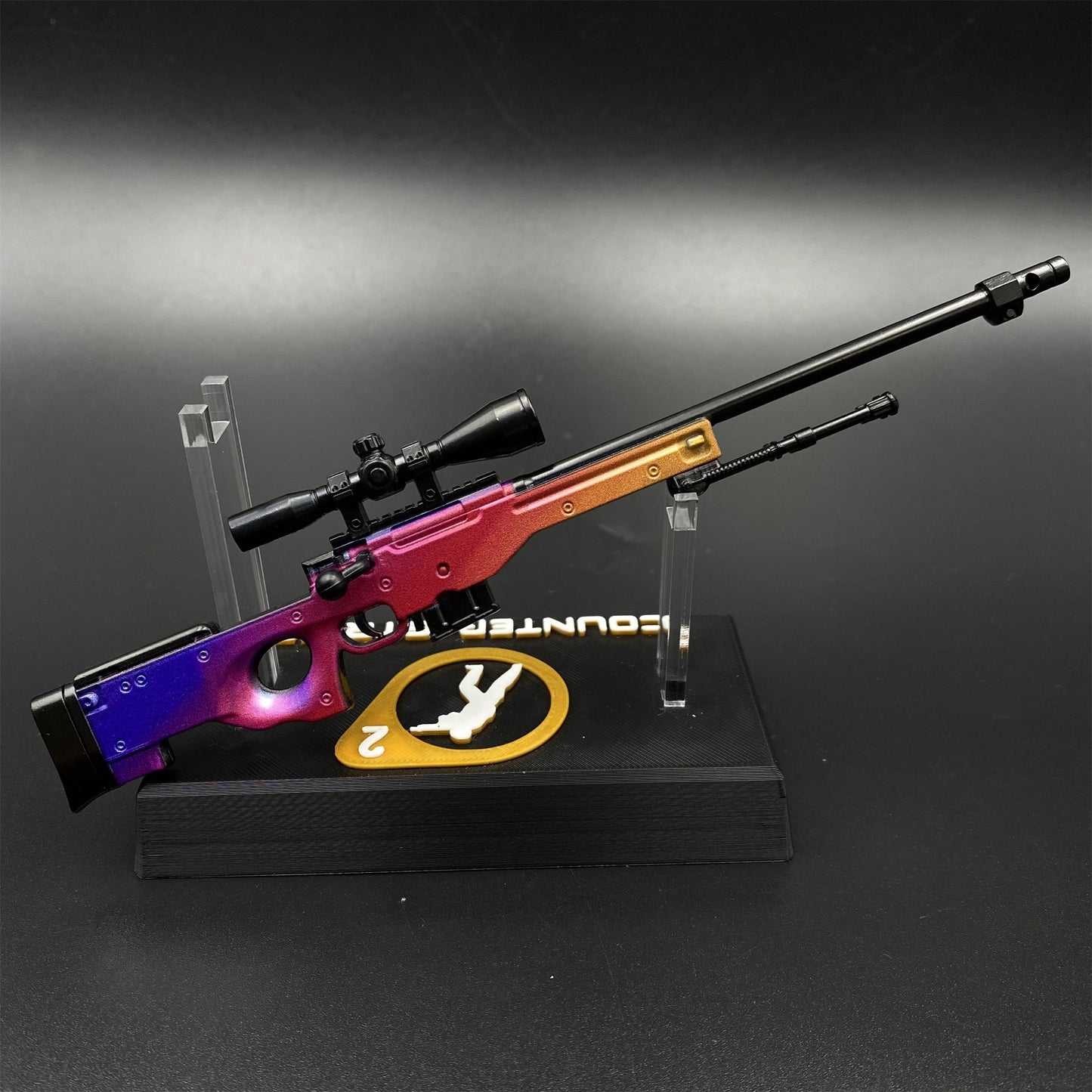 CS Tiny Gun Fade AWP Metal Miniature For Collection