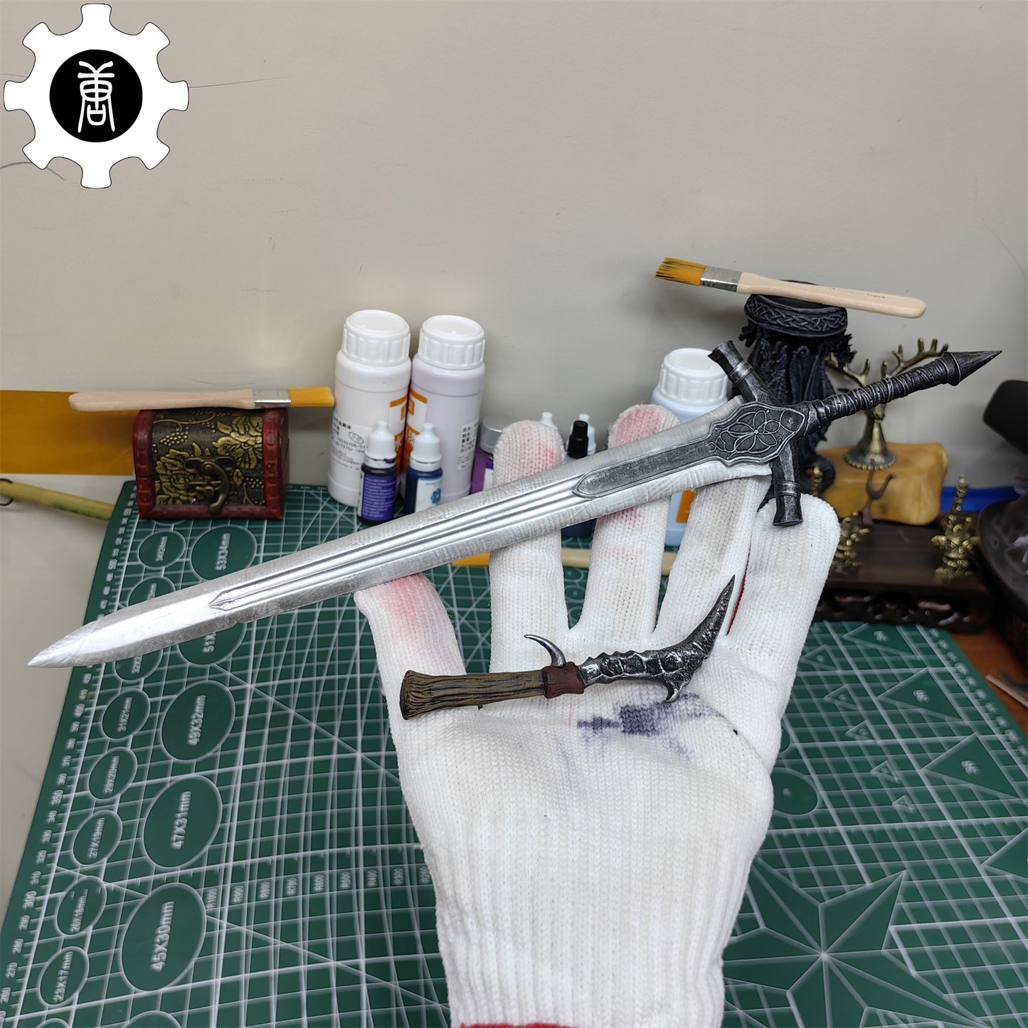 3D Printed 1:6 Scale Farron Greatsword Abyss Watchers Dagger