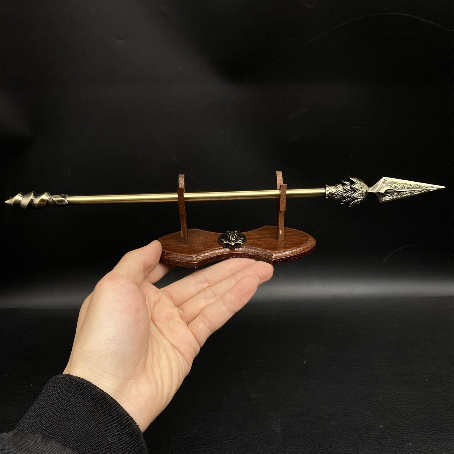 Ne Zha 2 Anime Film Props Fire Tip Spear Metal Replica