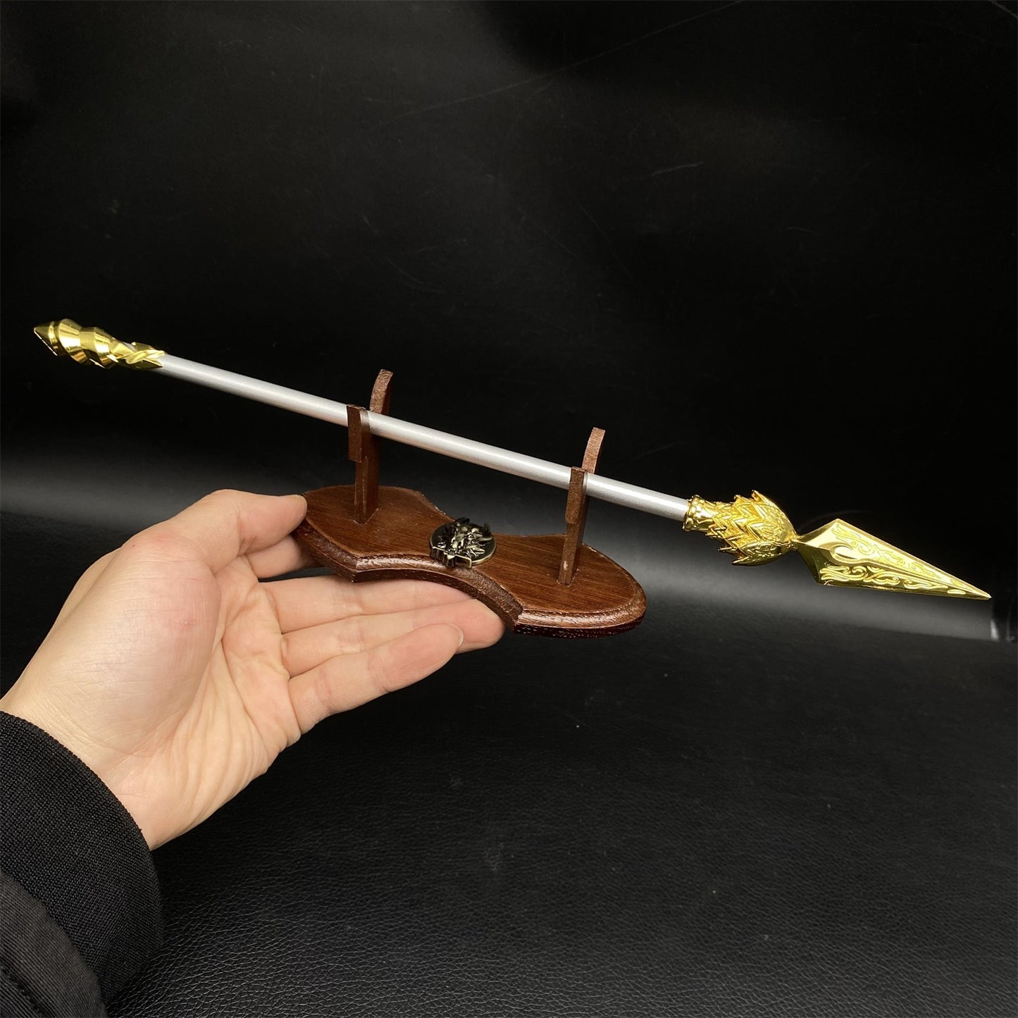 Ne Zha 2 Anime Film Props Fire Tip Spear Metal Replica