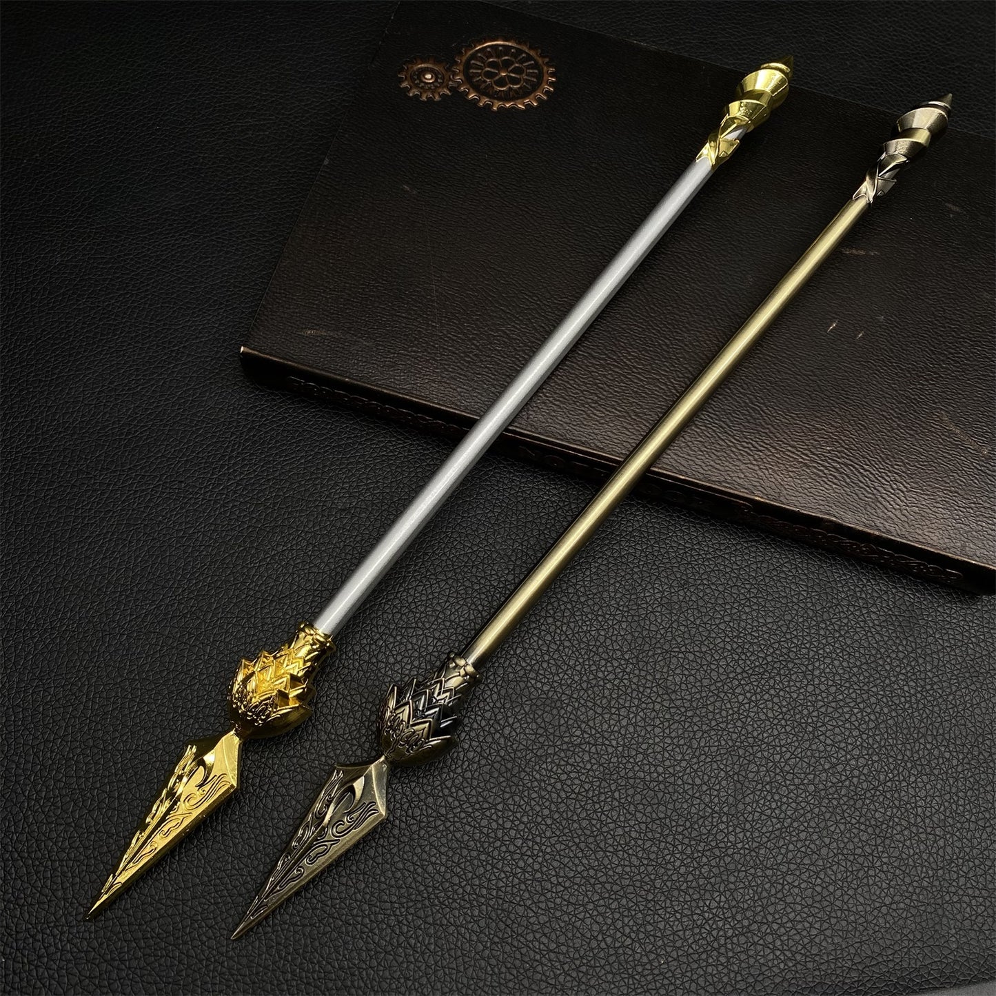 Ne Zha 2 Anime Film Props Fire Tip Spear Metal Replica