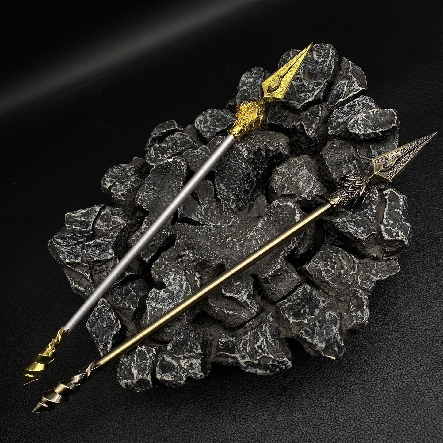 Ne Zha 2 Anime Film Props Fire Tip Spear Metal Replica