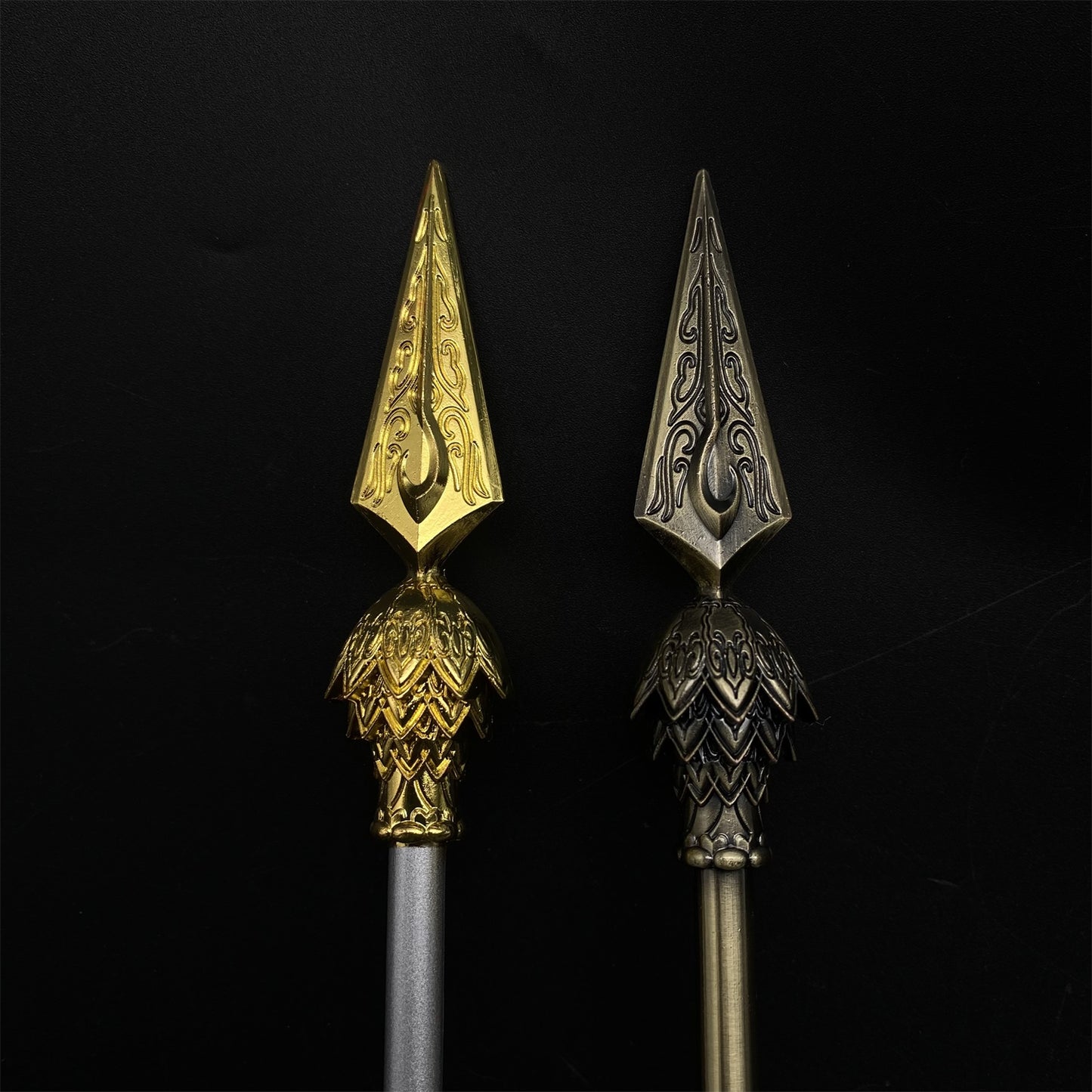 Ne Zha 2 Anime Film Props Fire Tip Spear Metal Replica